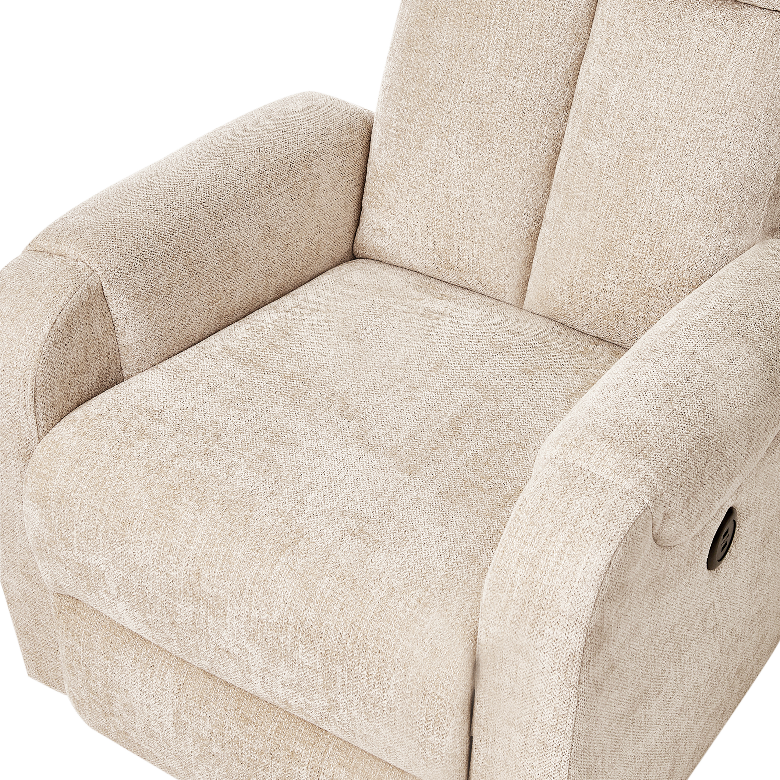 SOMERO recliner chair Retractable footrest Beige [7]