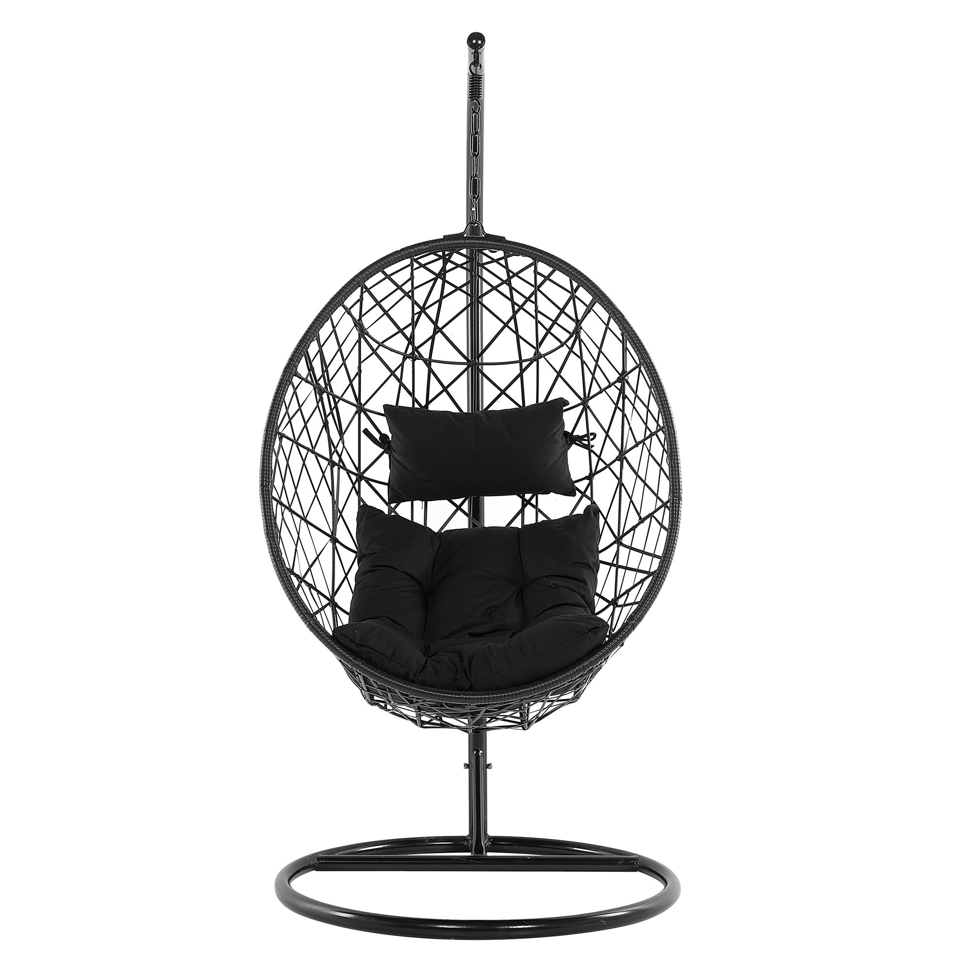 ALATRI Black synthetic rattan swivel armchair [4]