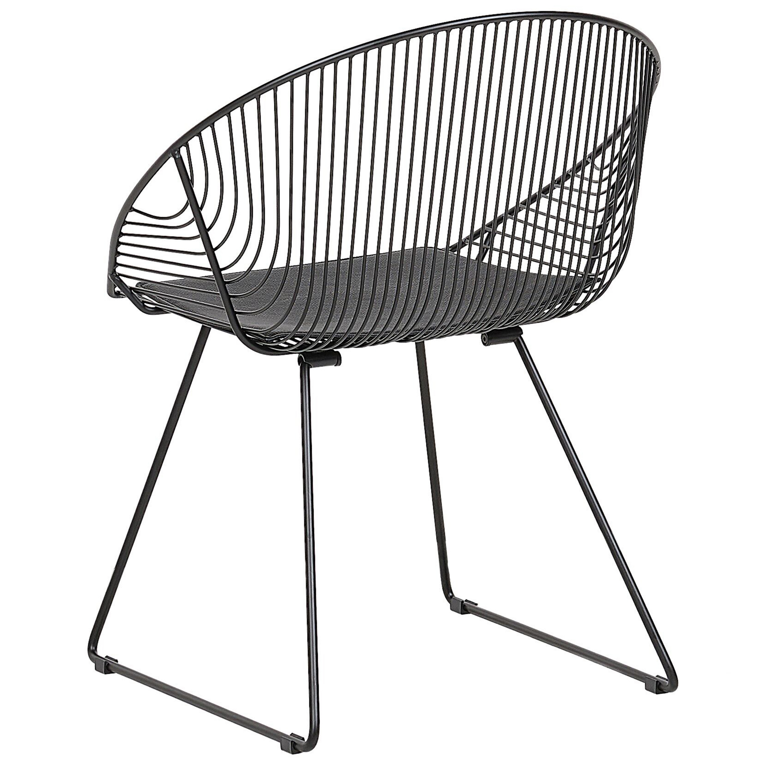 Set of 2 dining chairs AURORA Metal Black [6]