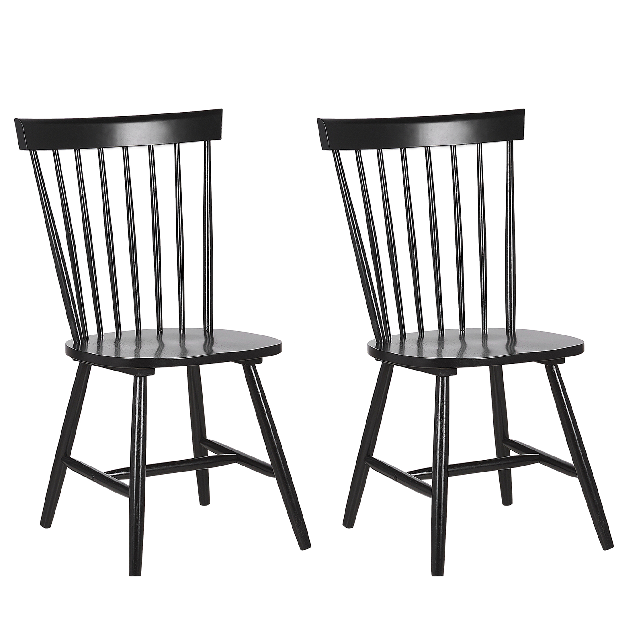 Set of 2 dining chairs BURGES Black wood [2]