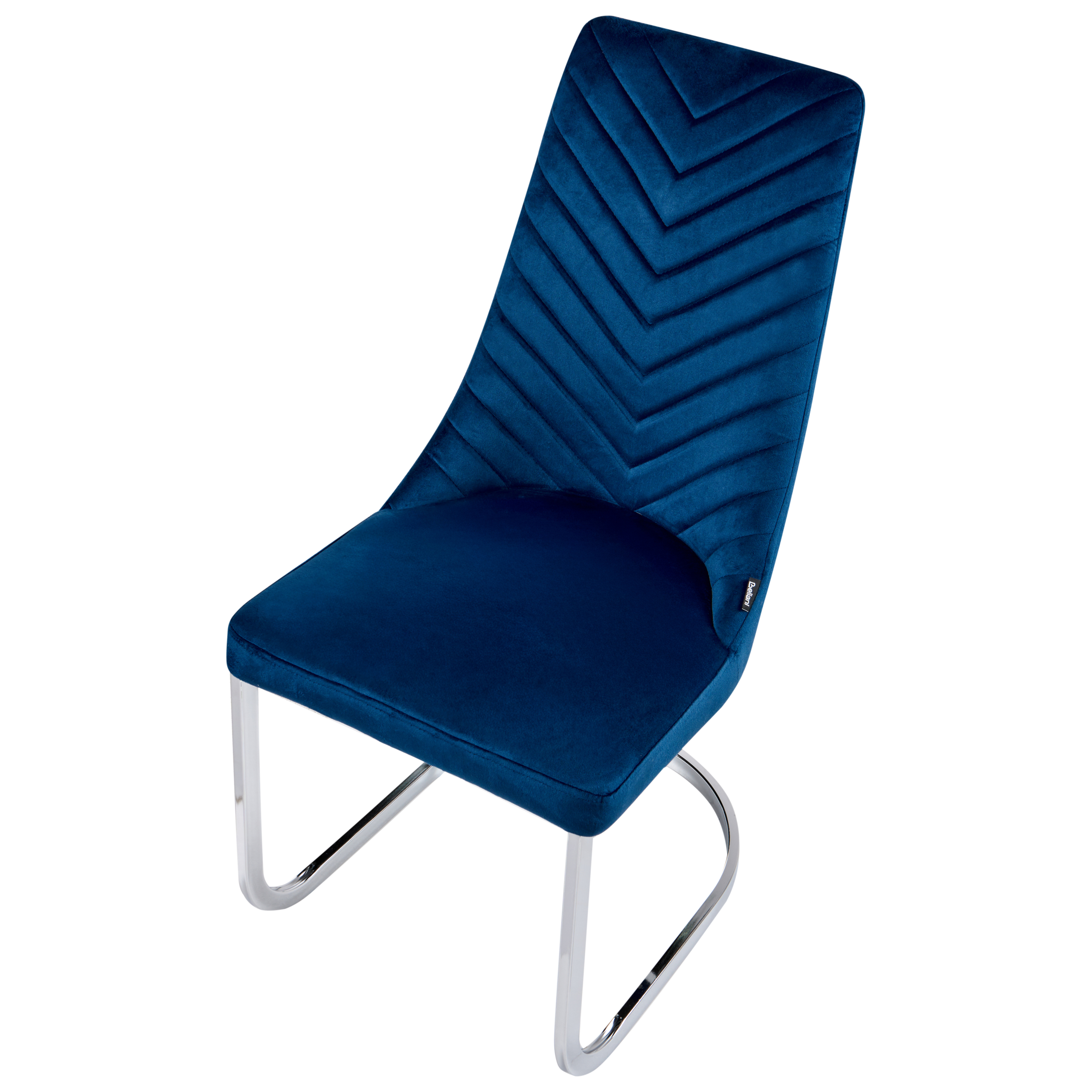 Set of 2 dining chairs ALTOONA Velvet Navy Blue [7]