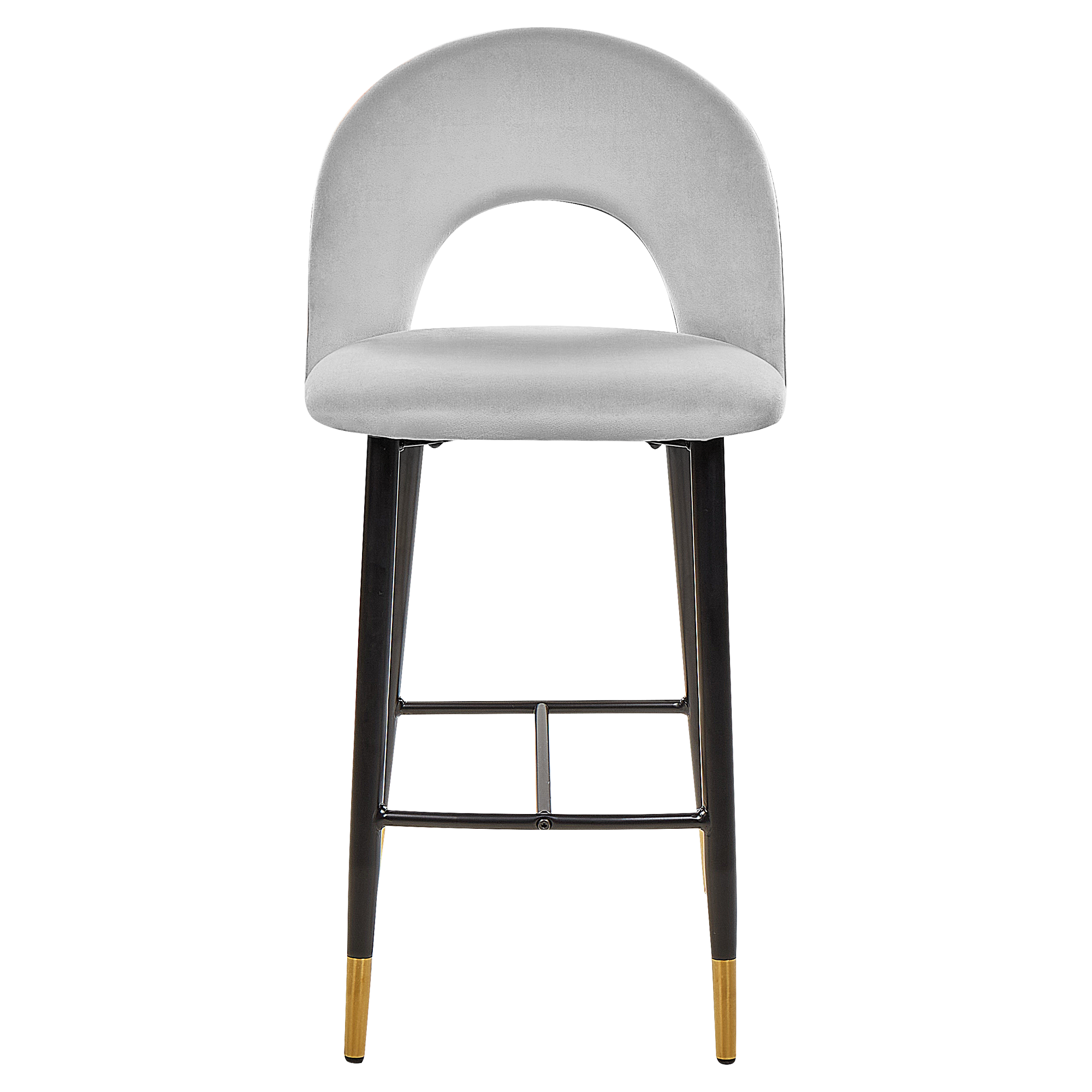 Set de 2 scaune de bar FALTON Catifea Gri [5]