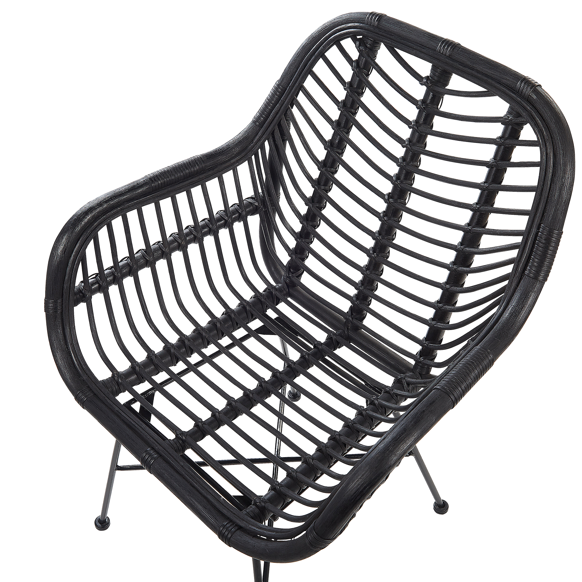 Dining chair CANORA Black Rattan [6]