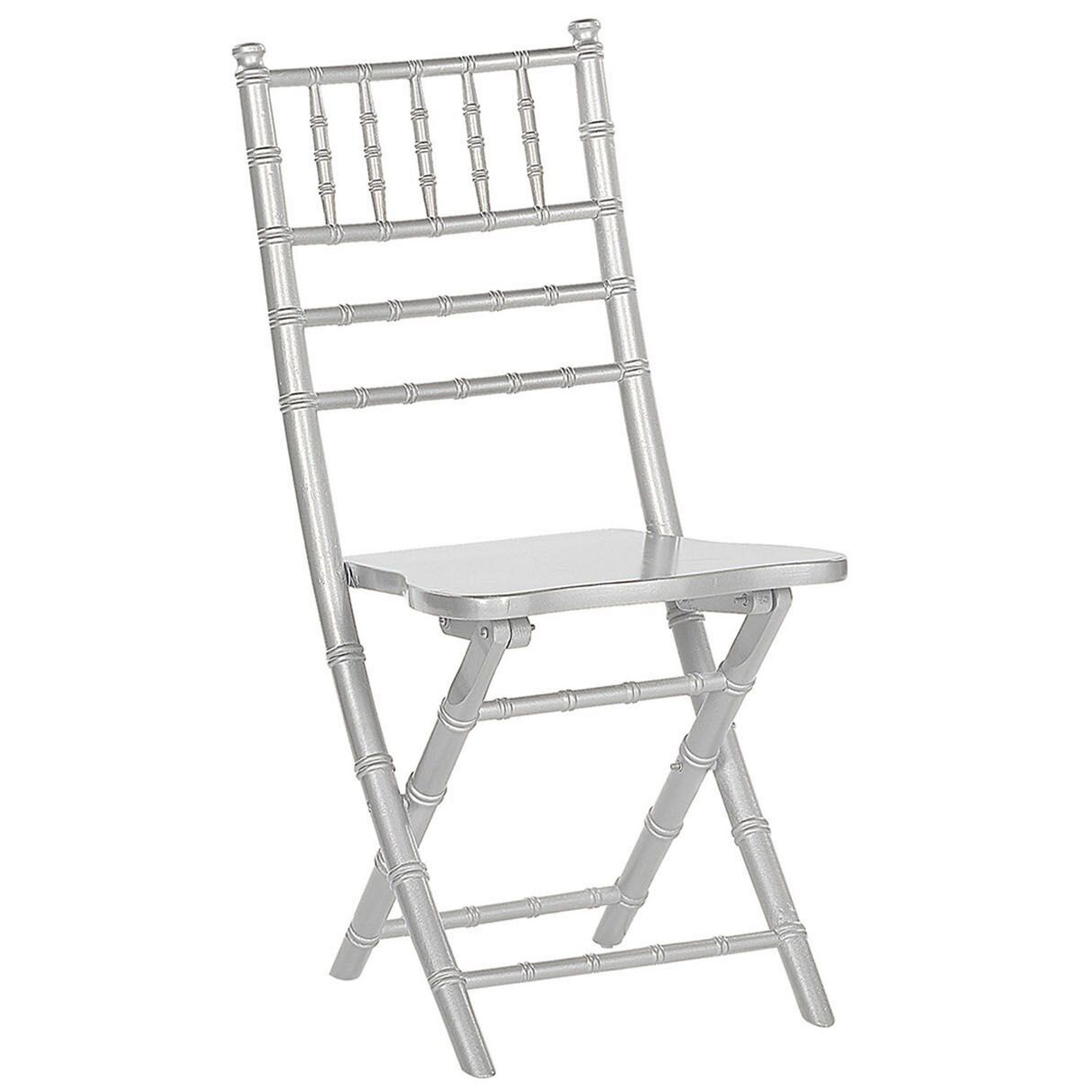 Set de 4 scaune dining Pliabil MACHIAS Lemn de fag Argintiu [4]