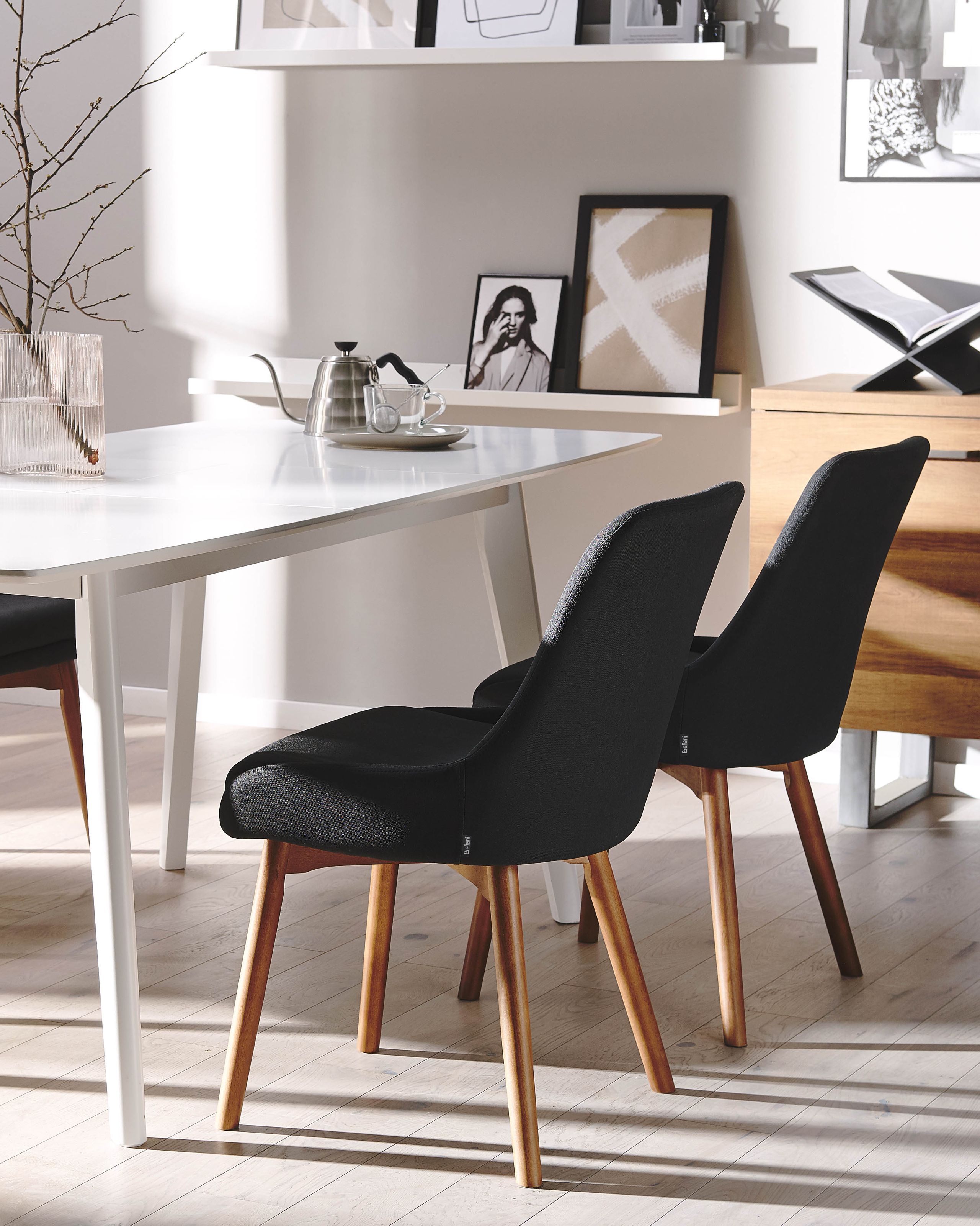 Scaun dining - Set de 2 scaune dining MELFORT Negru