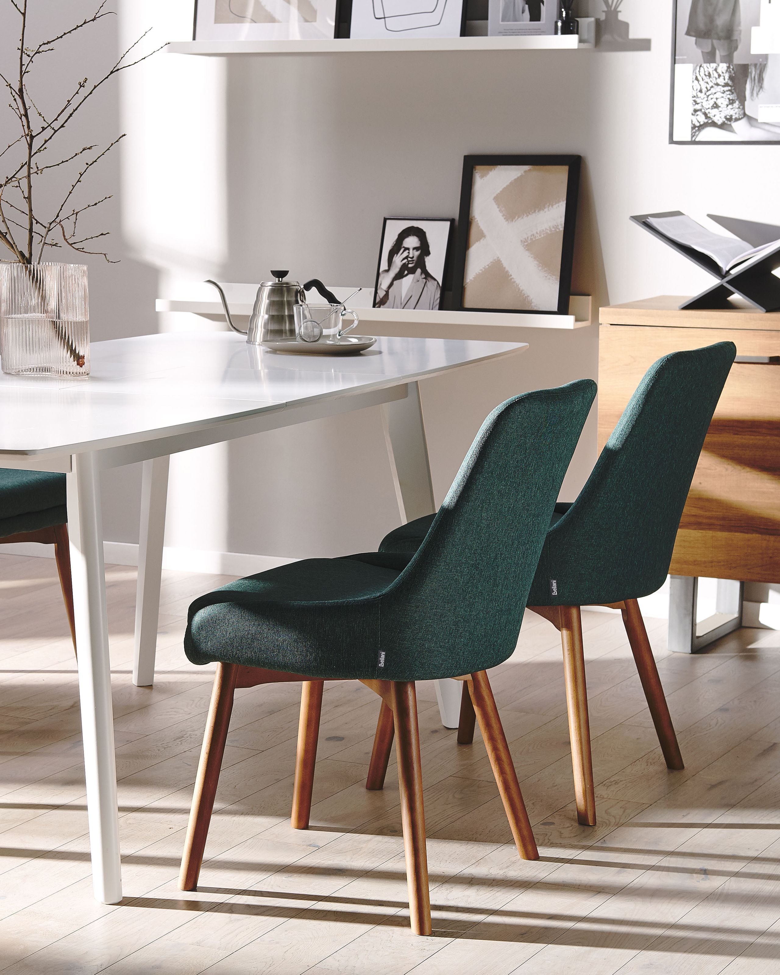 Scaun dining - Set de 2 scaune dining MELFORT Verde închis