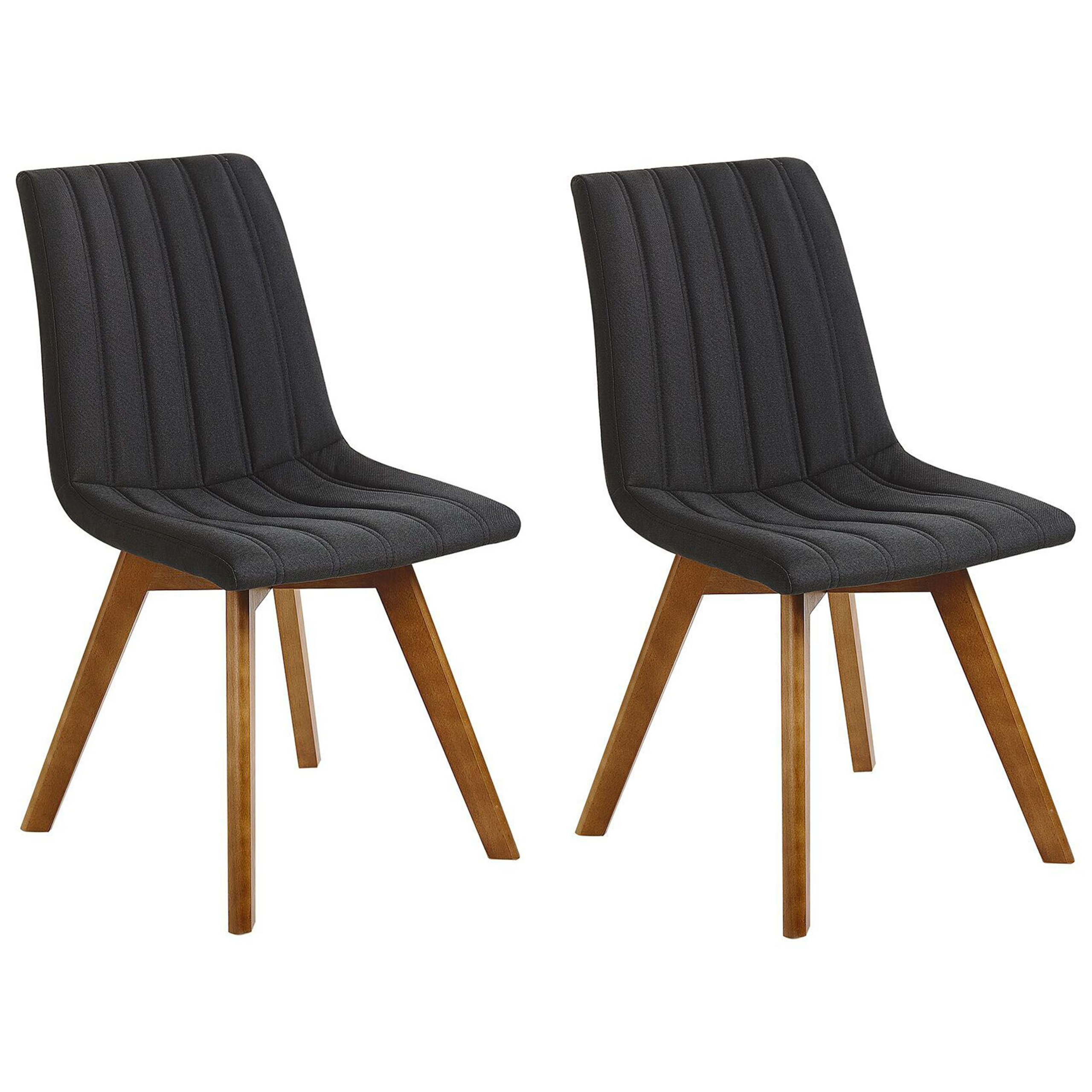 Set of 2 Dining Chairs CALGARY Black [2]