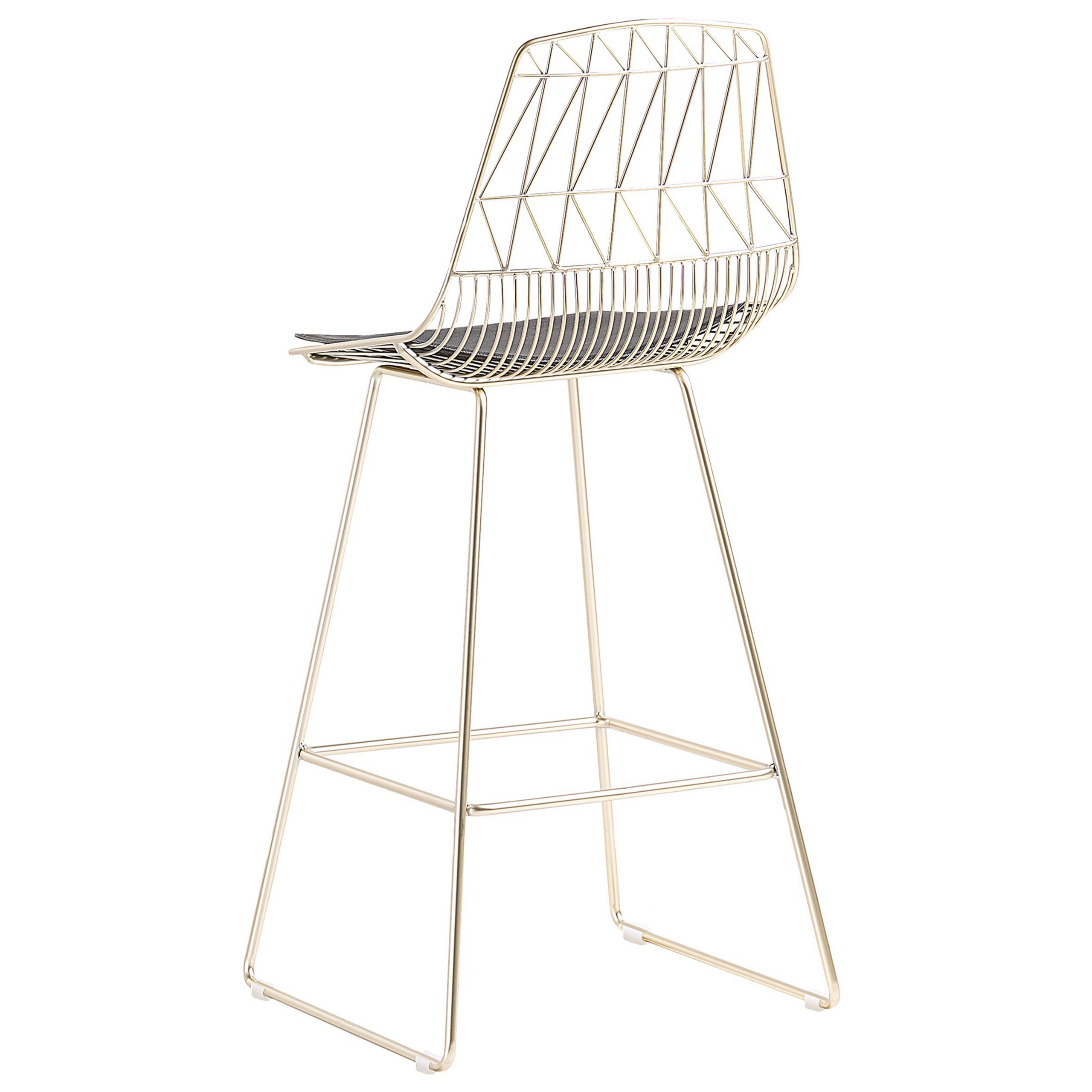 Set de 2 scaune de bar PRESTON Metal Auriu [6]