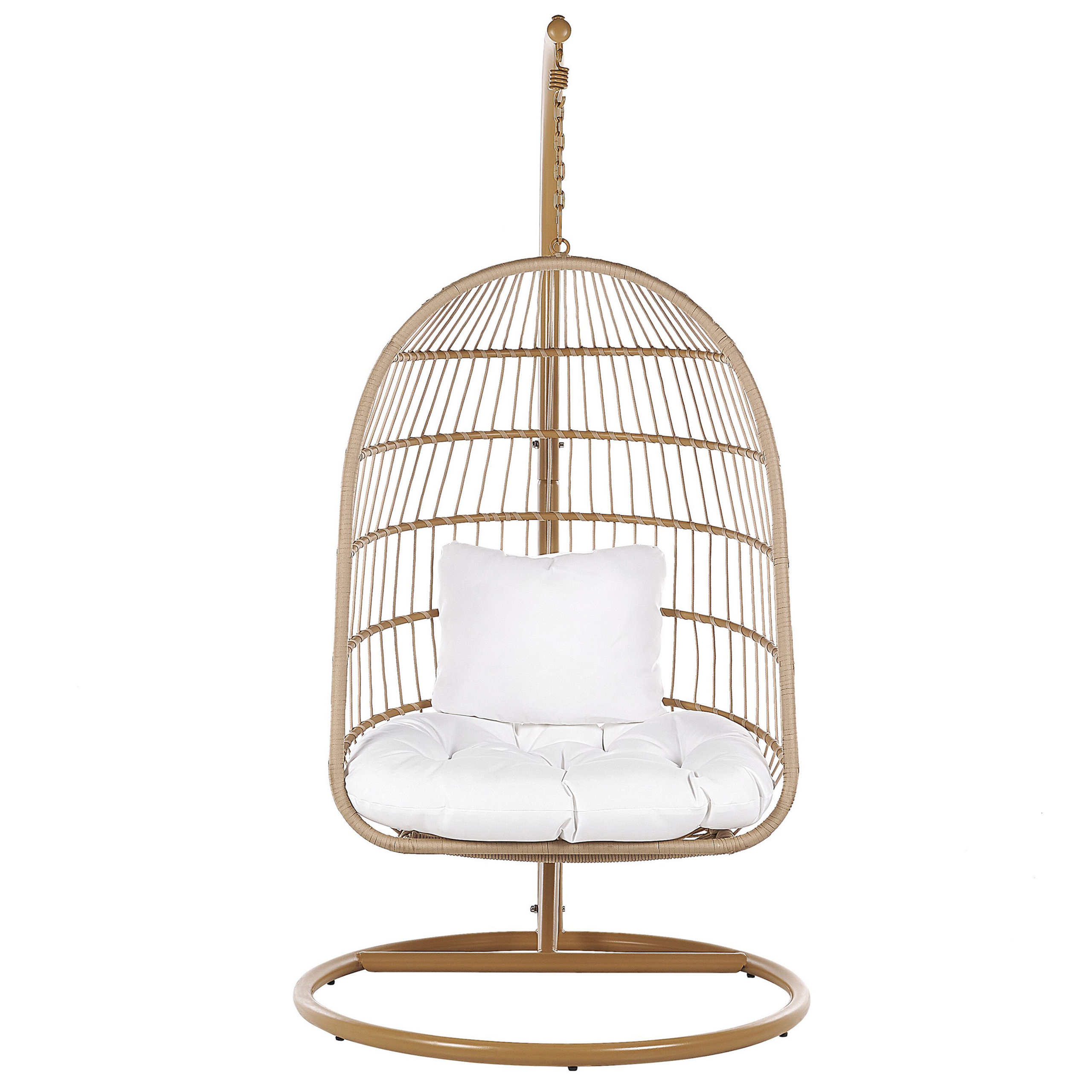 Fotoliu suspendat cu suport ALLERA Ratan sintetic Bej [4]