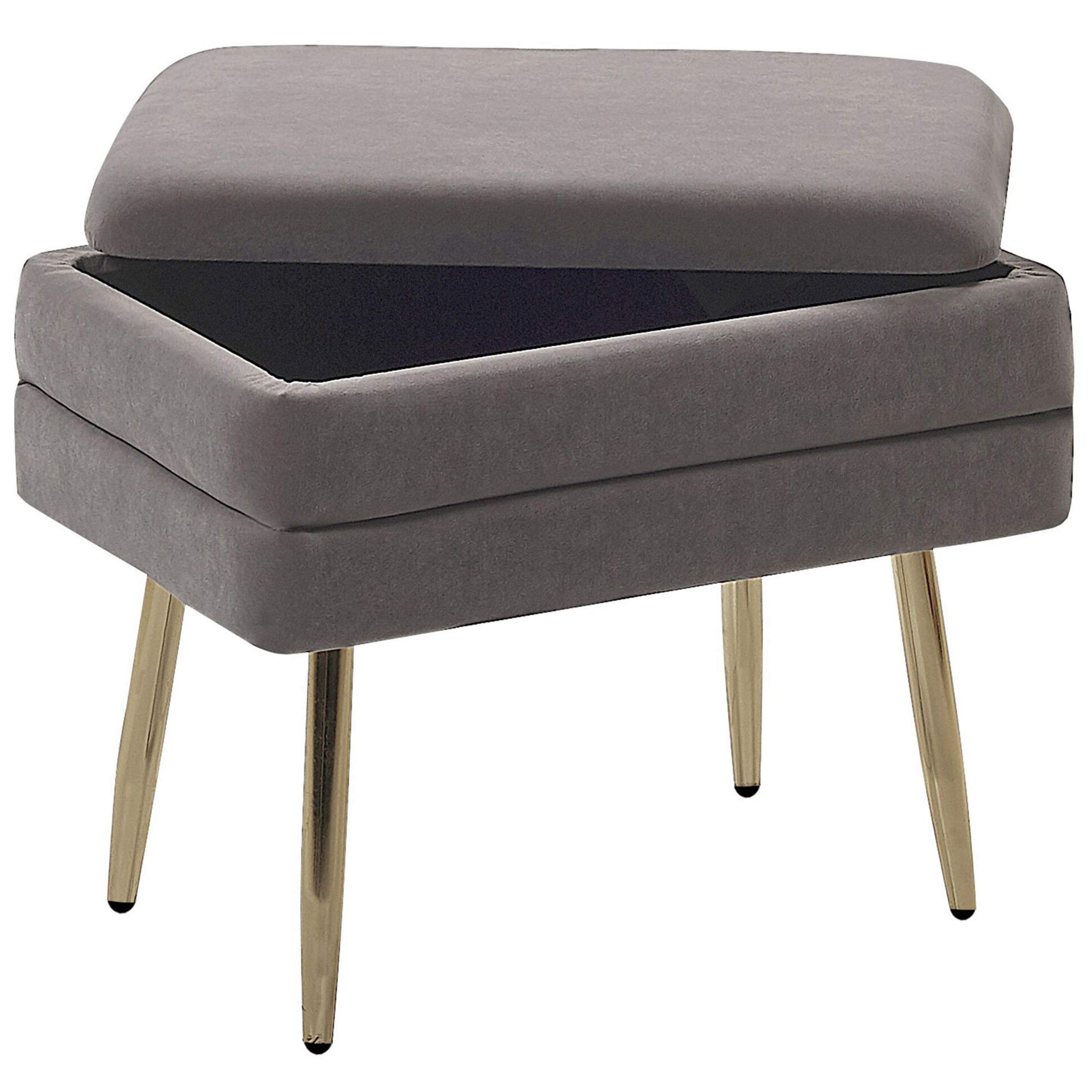 Bancă de depozitare ODESSA Catifea Gri [4]