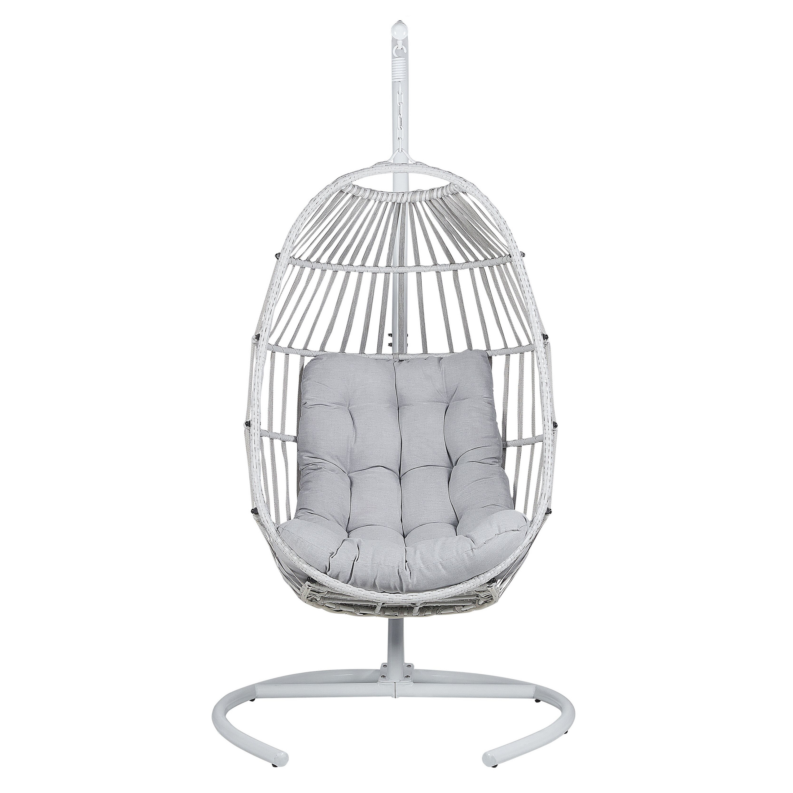 Suspended Armchair with Support SESIA Synthetic Rattan Light Grey [4]