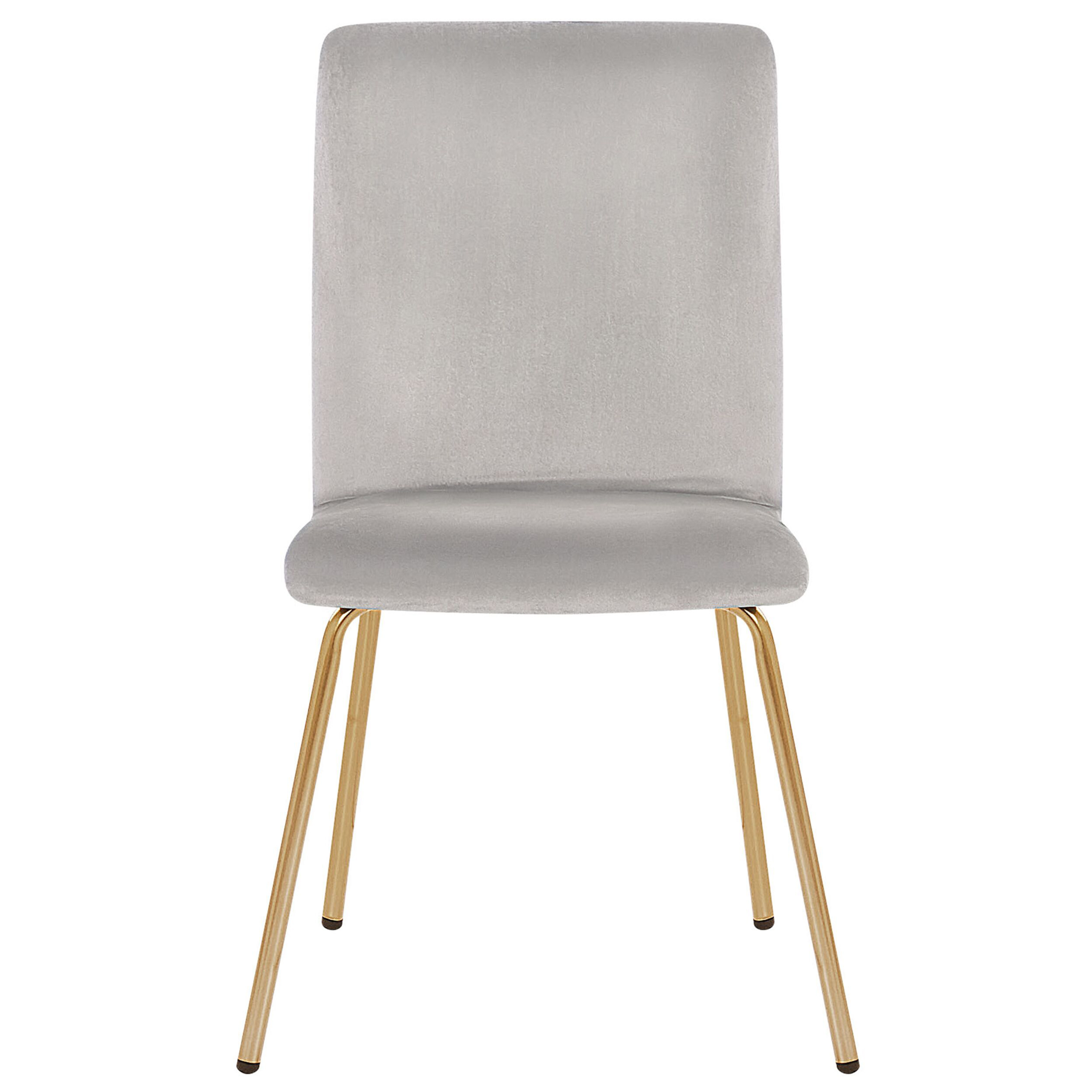 Set of 2 dining chairs RUBIO Grey velvet [4]