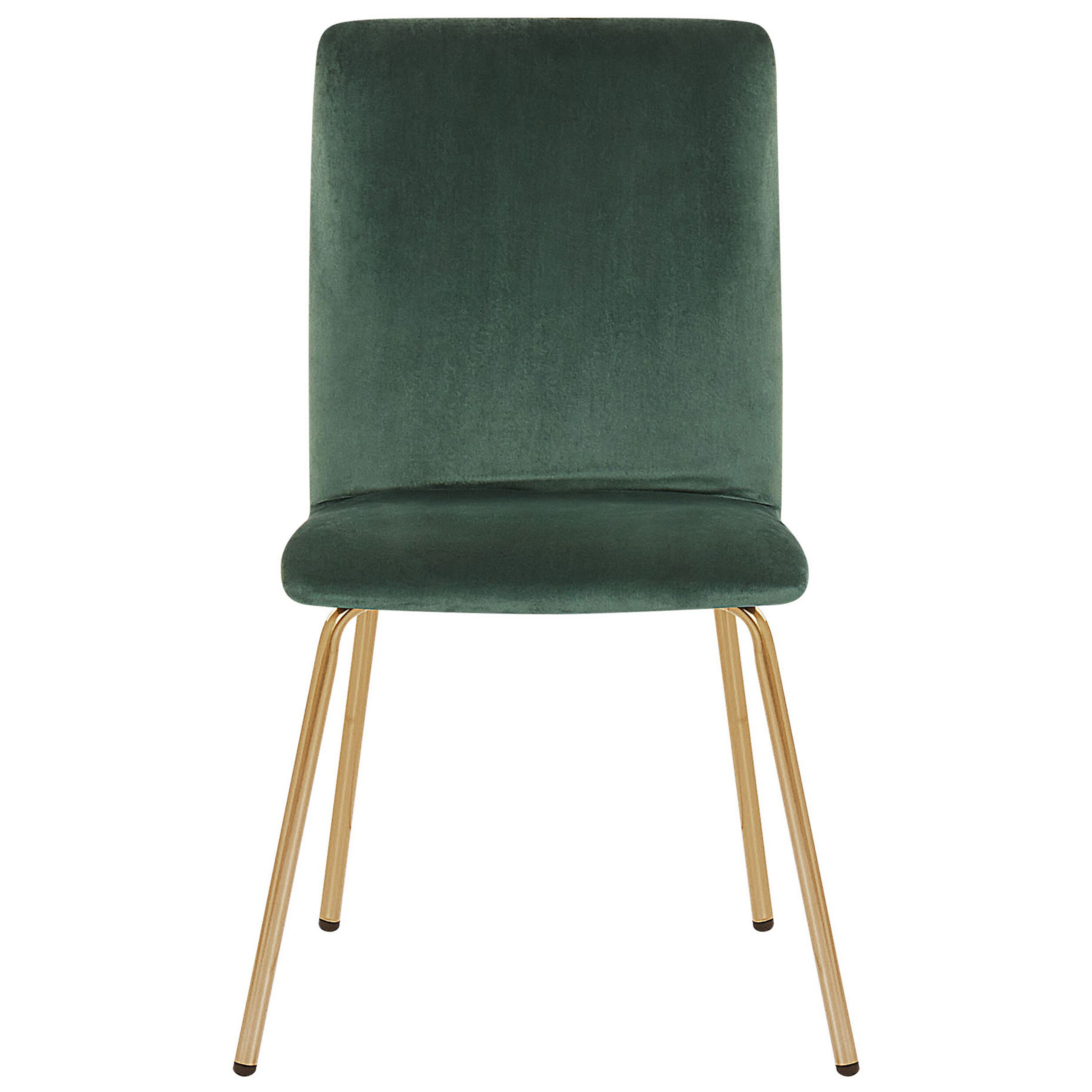 Set of 2 Dining Chairs RUBIO Velvet Emerald Green [4]