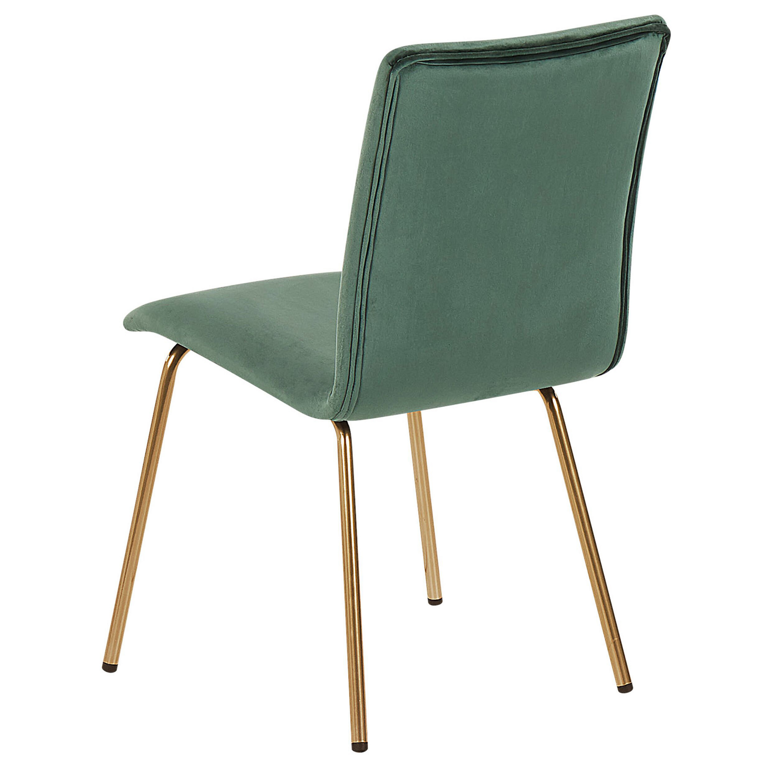 Set of 2 Dining Chairs RUBIO Velvet Emerald Green [6]