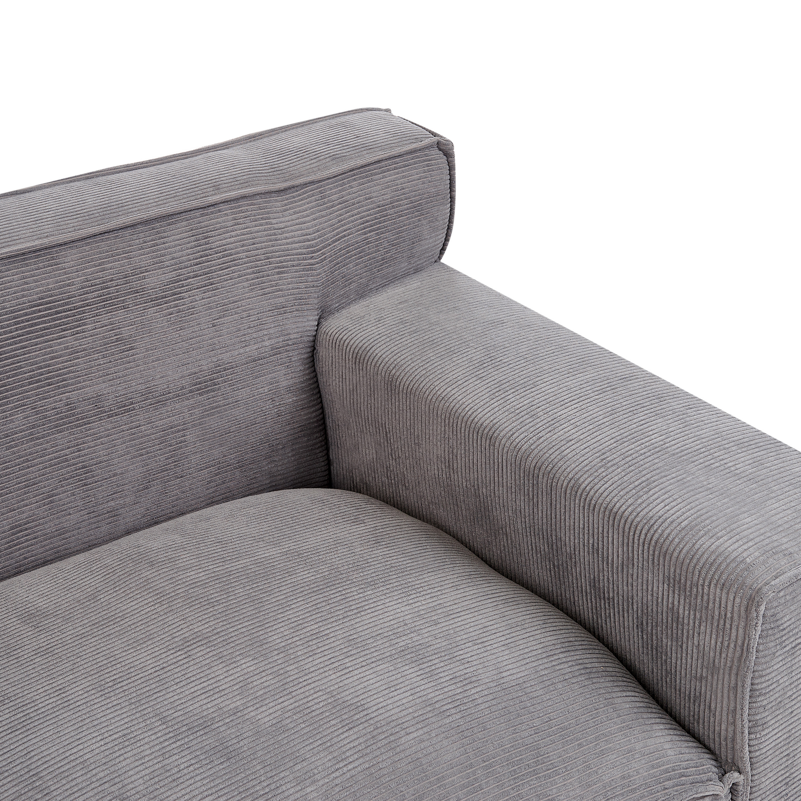 3-seater sofa VISKAN Velour Dark grey [9]