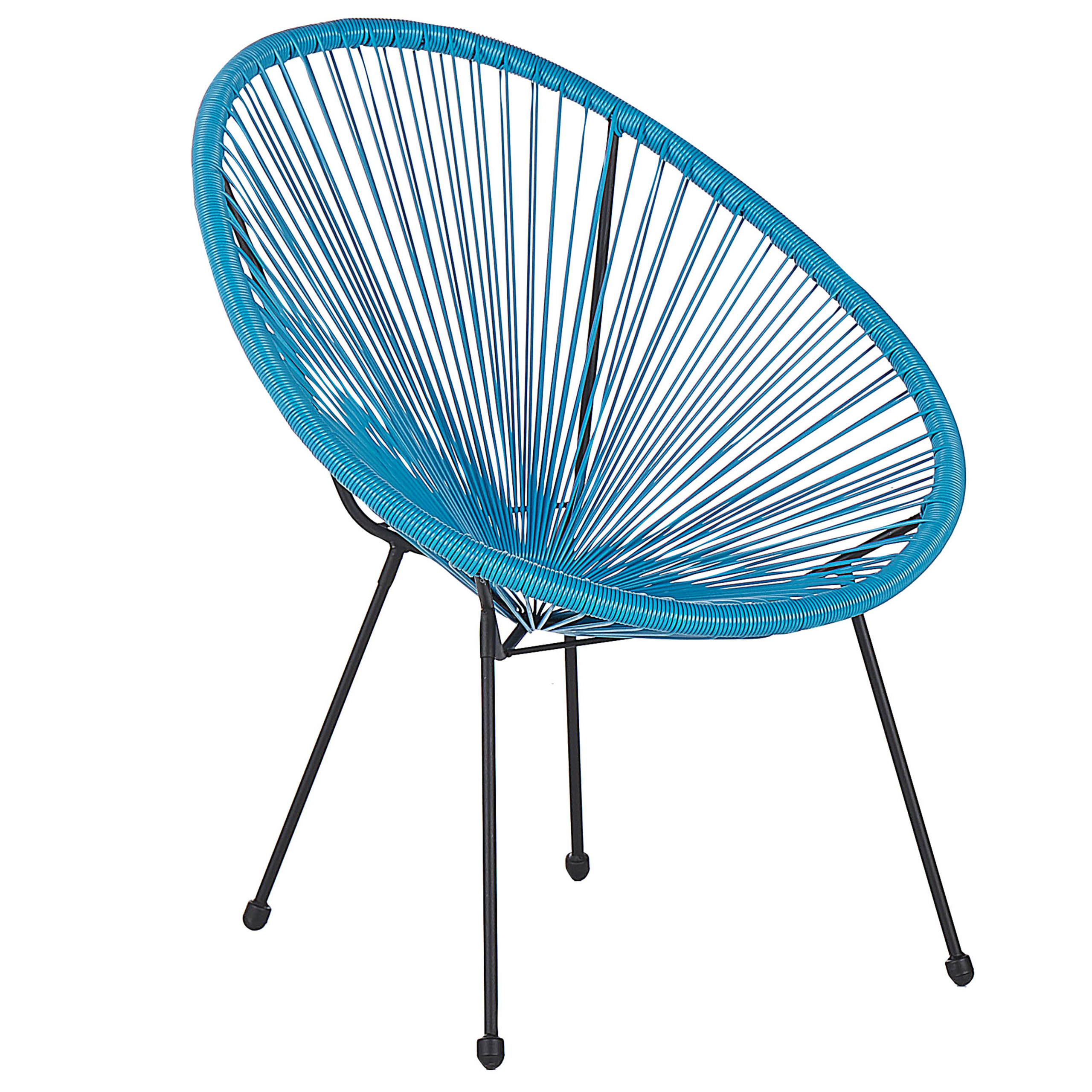 Set of 2 garden chairs ACAPULCO II Synthetic rattan Blue [4]