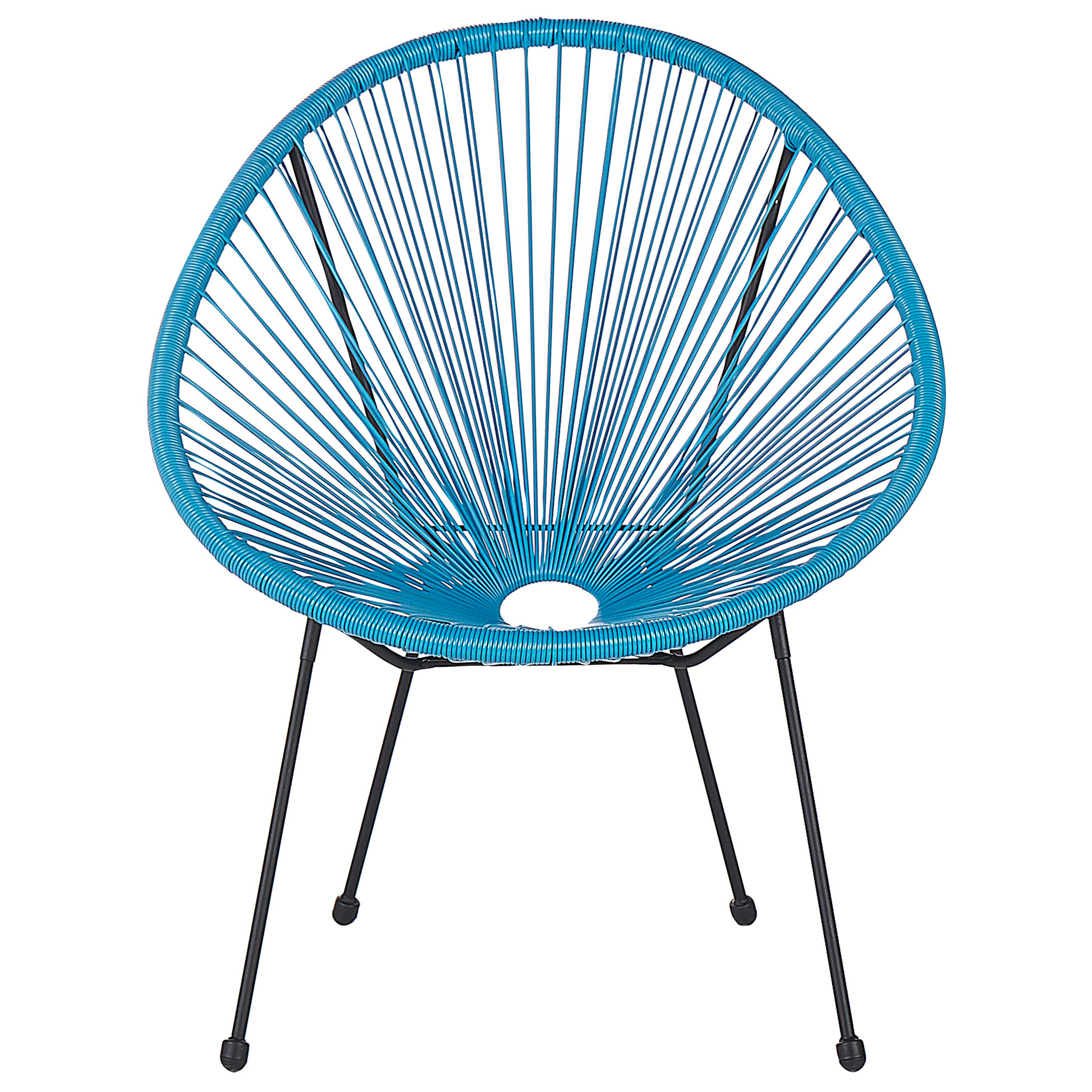Set of 2 garden chairs ACAPULCO II Synthetic rattan Blue [5]