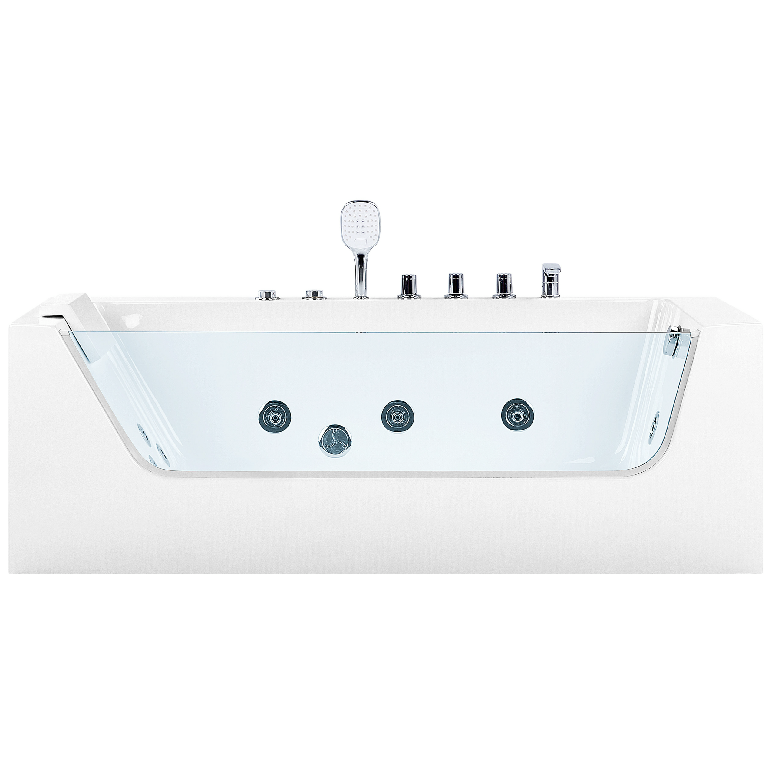 Cadă de colț LED cu hidromasaj PUQUIO Stânga 170 x 80 cm Alb [5]