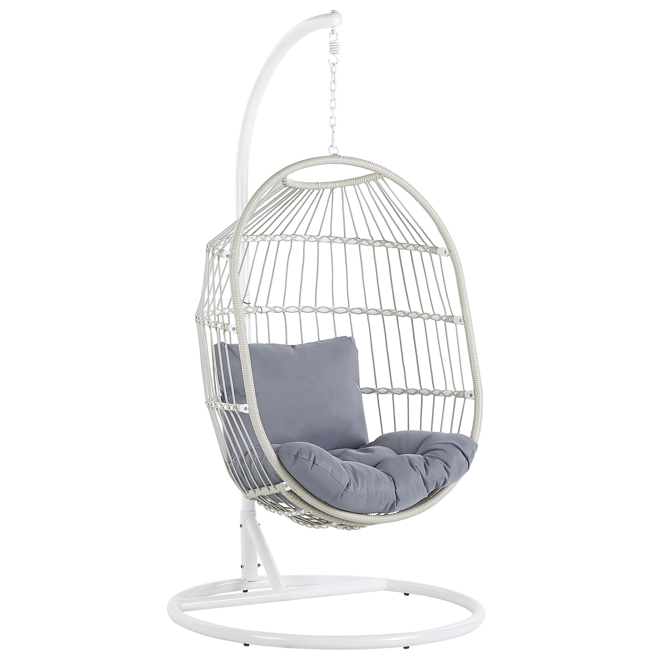 ALBA suspended armchair with support Synthetic rattan White [2]