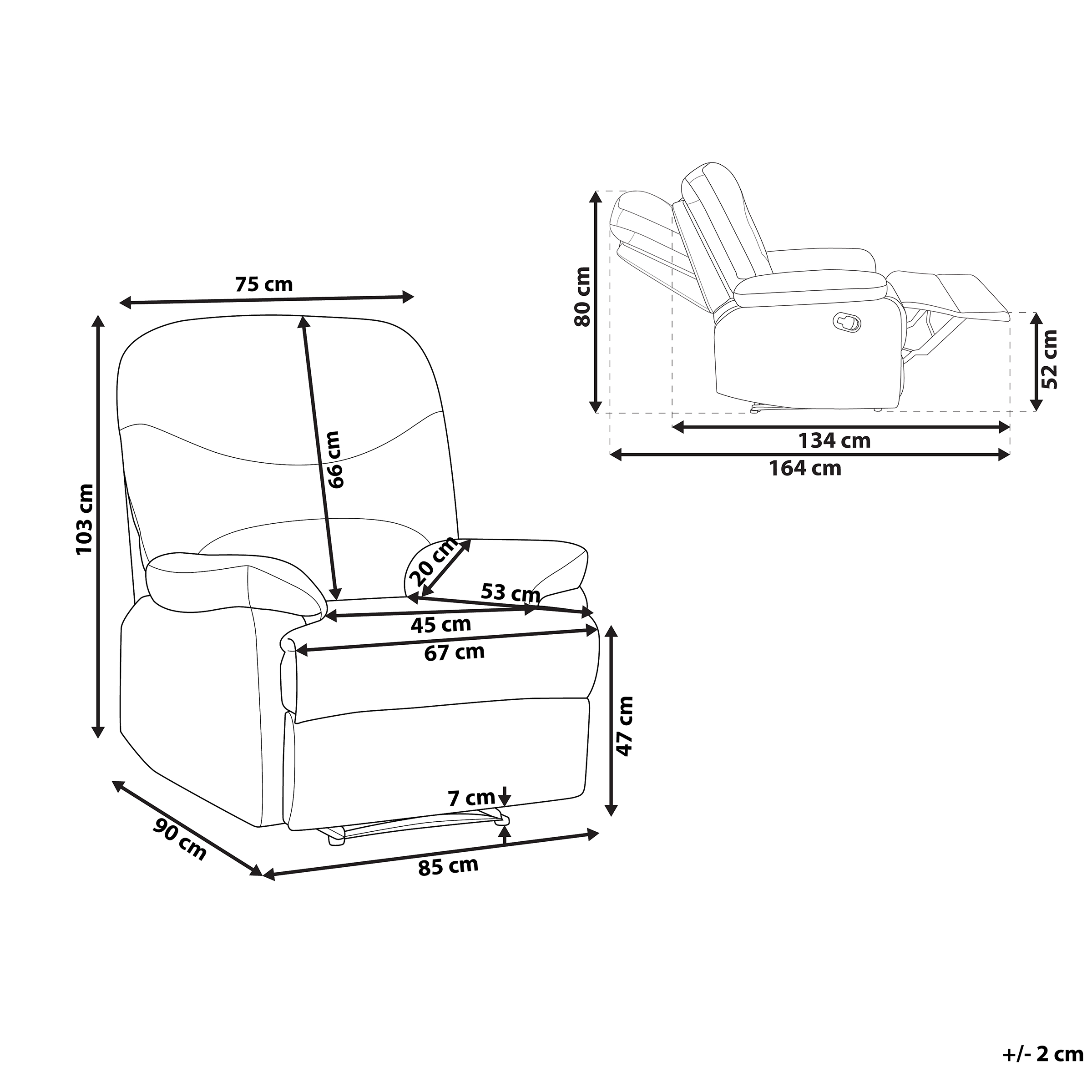 Fotoliu cu recliner ESLOV Suport pentru picioare retractabil Catifea Galben muștar [2]