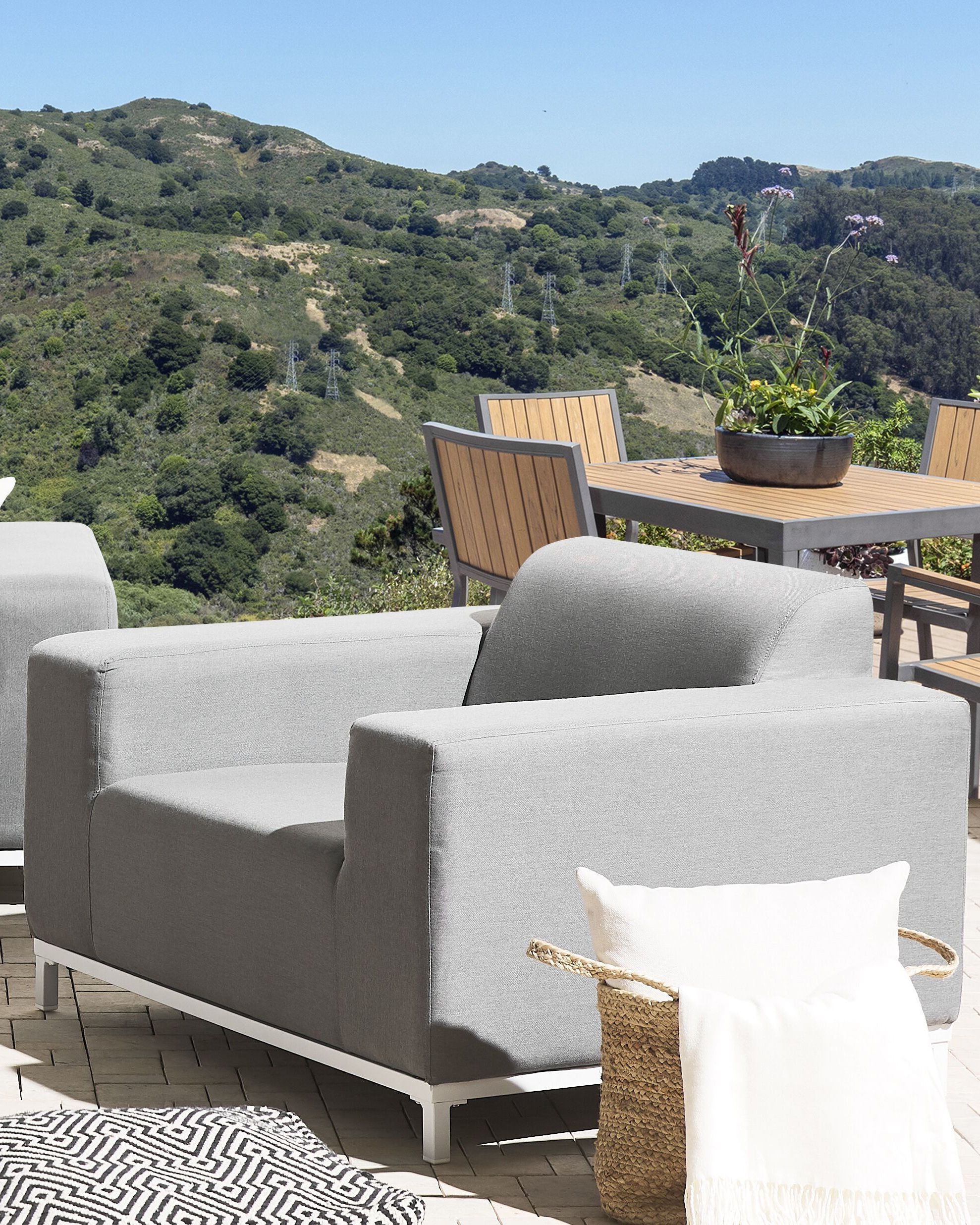 Armchairs - ROVIGO Garden Chair Set of 2 Grey