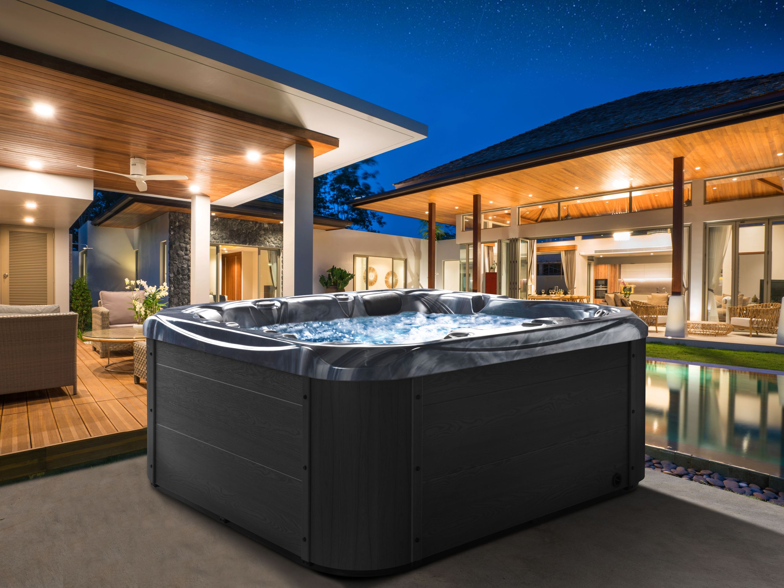 Cazi de baie - LASTARRIA LED outdoor jacuzzi Graphite grey