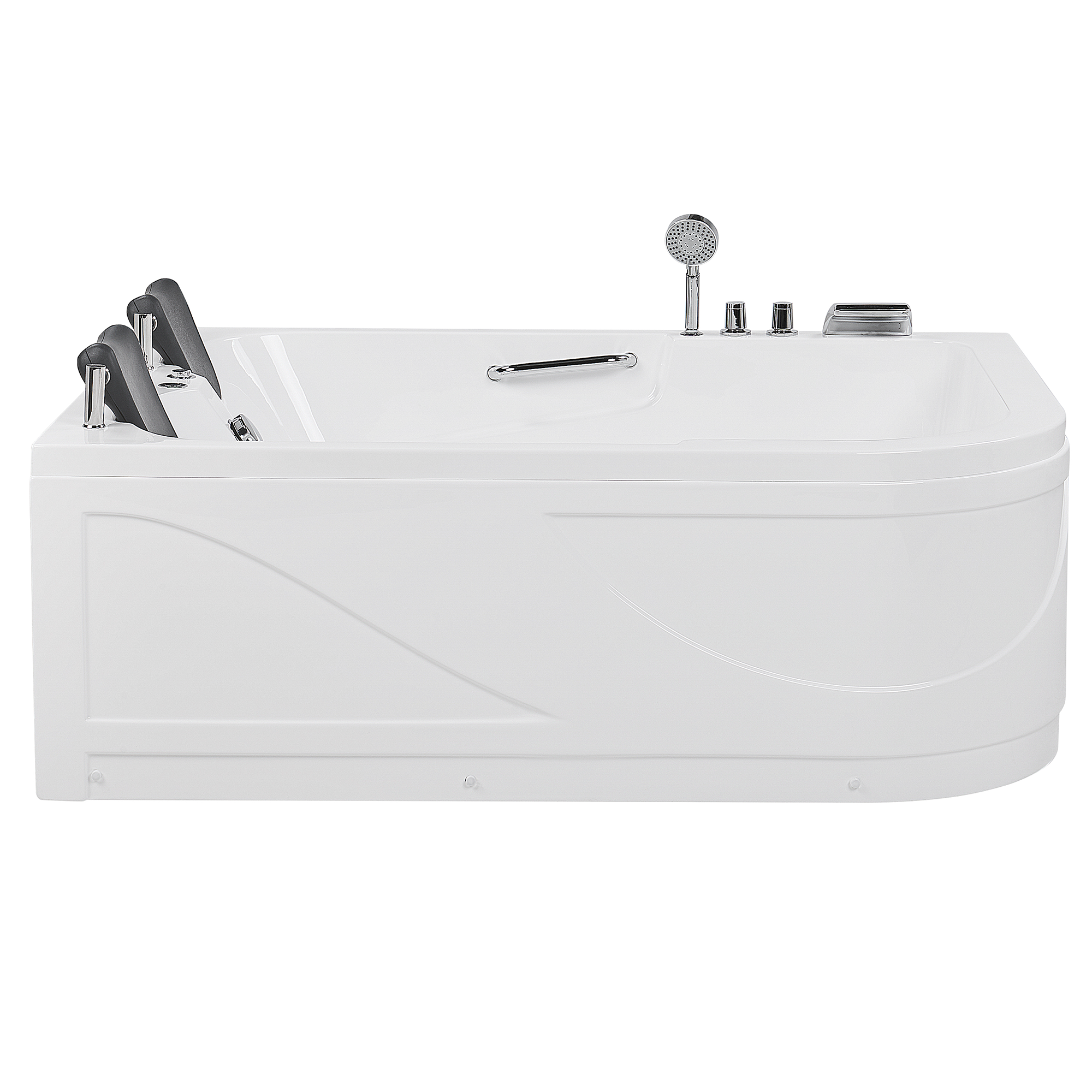 Cadă de colț LED cu hidromasaj BAYAMO Dreapta 170 x 120 cm Alb [6]