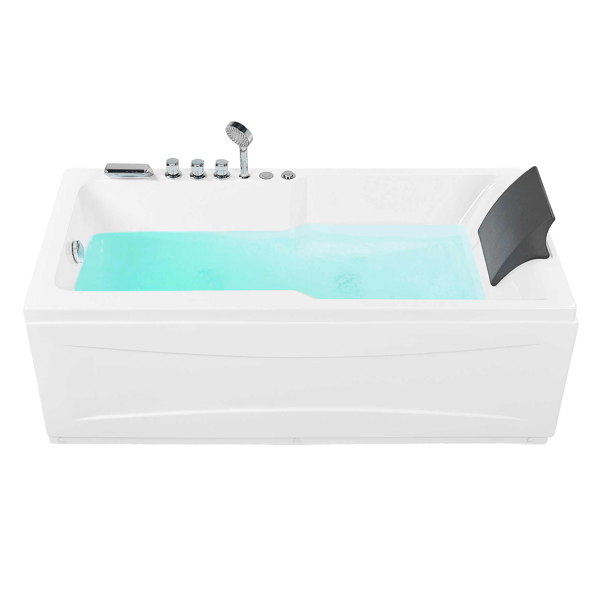 ARTEMISA LED corner whirlpool bathtub Right 170 x 80 cm White [5]