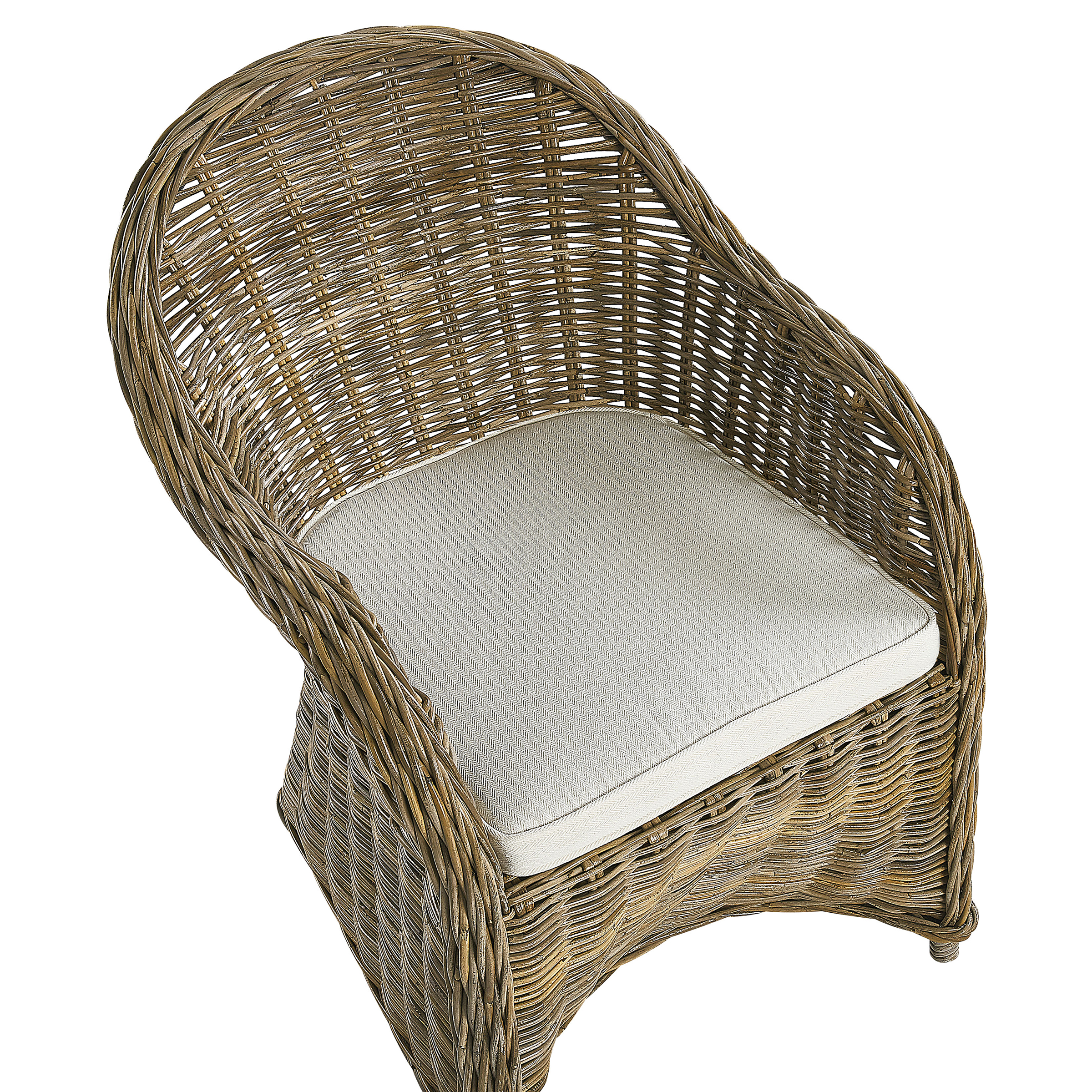 Set of 2 garden armchairs with cushions SUSUA Natural Rattan [7]