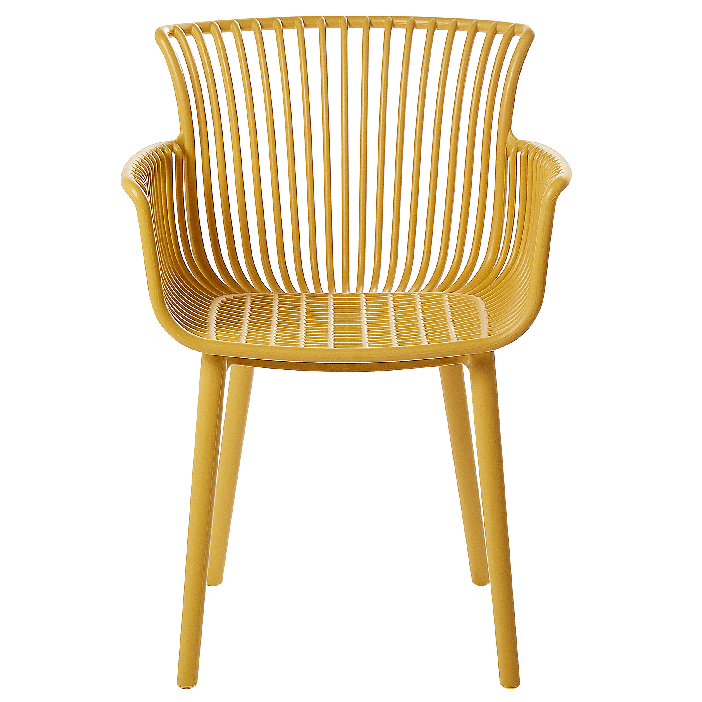 Set of 4 garden chairs PESARO Yellow [5]