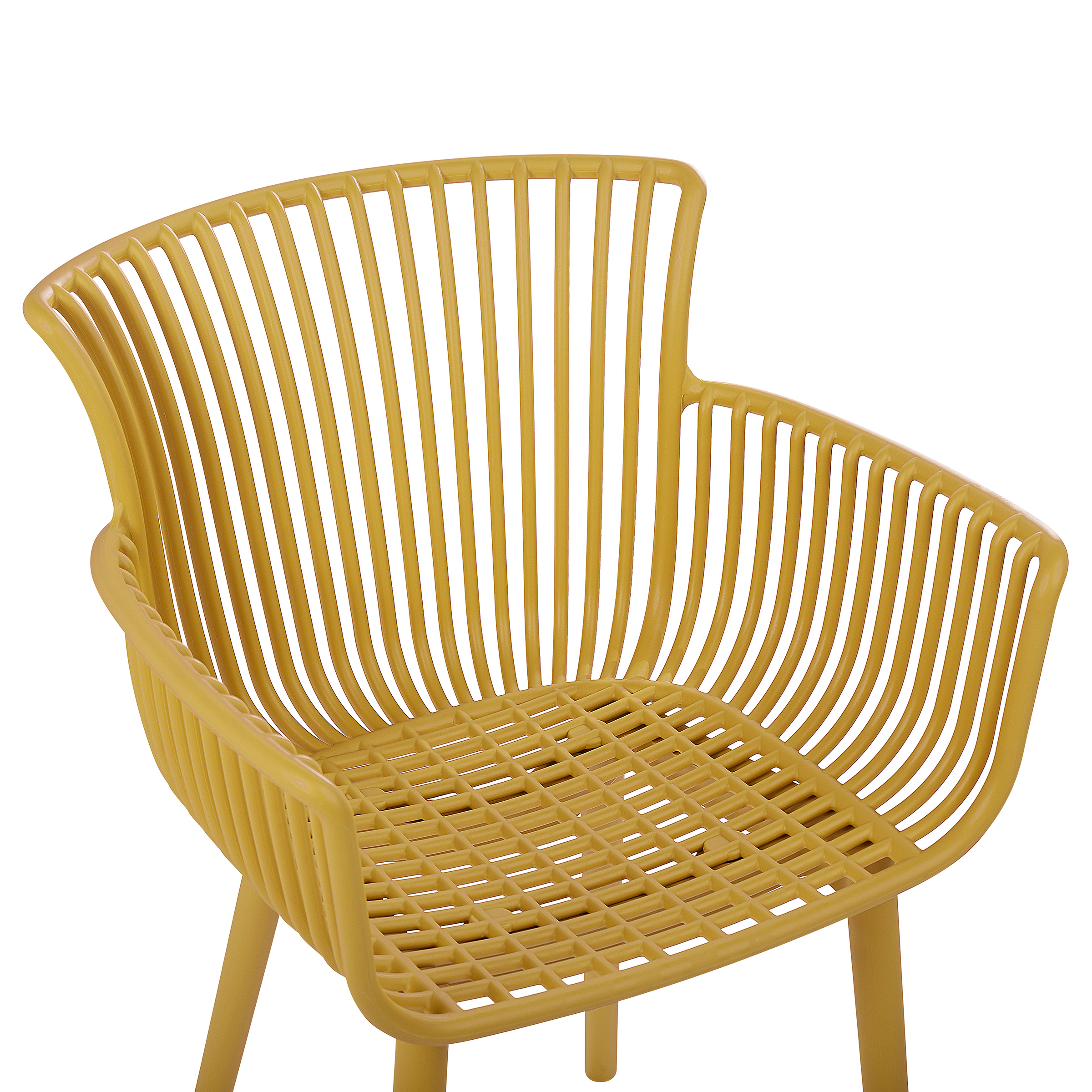 Set of 4 garden chairs PESARO Yellow [7]