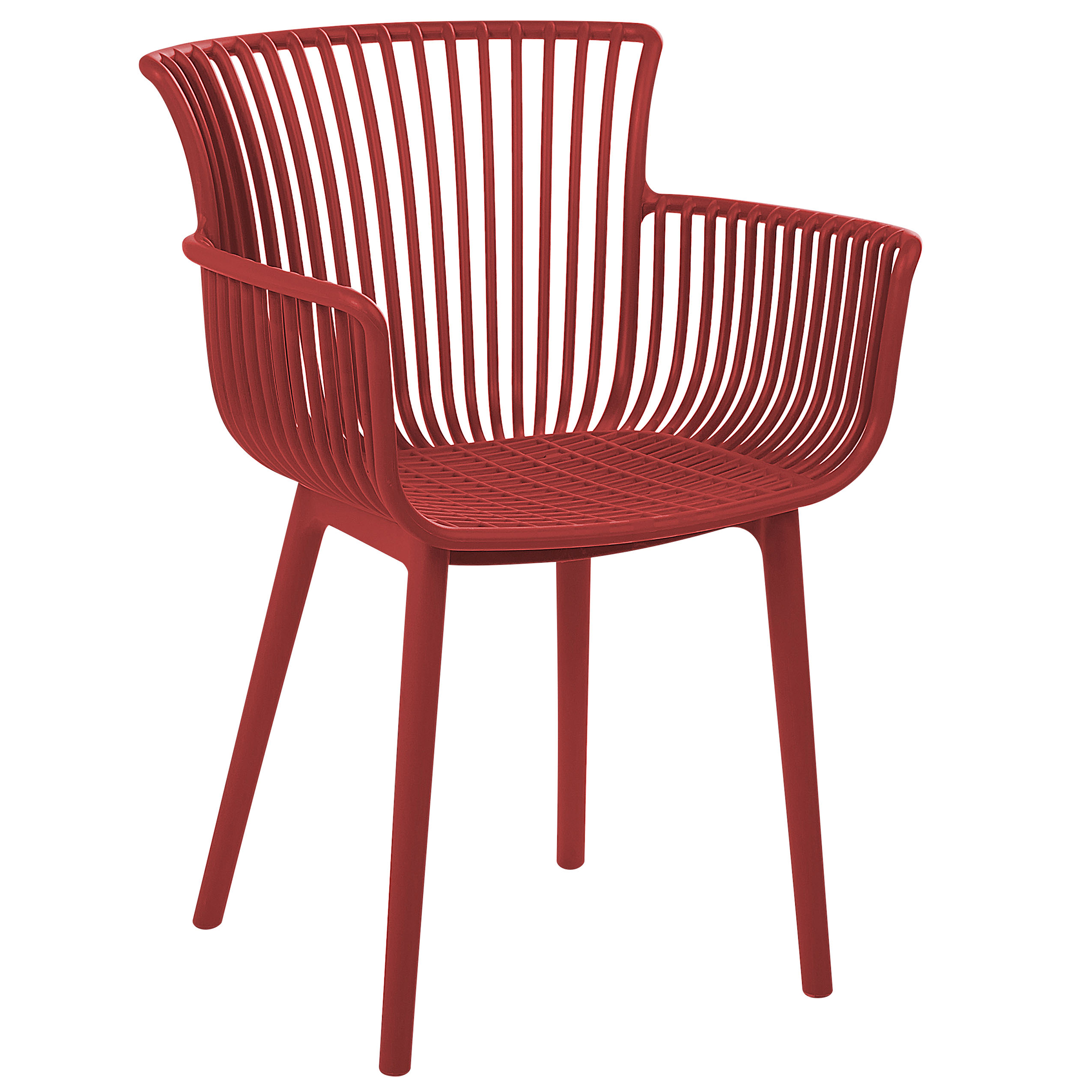 Set of 4 garden chairs PESARO Red [4]