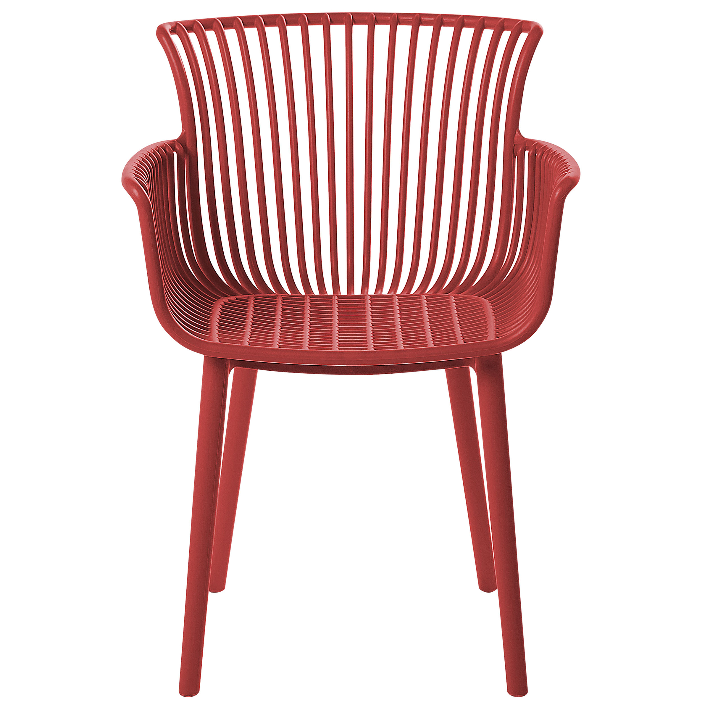 Set of 4 garden chairs PESARO Red [5]
