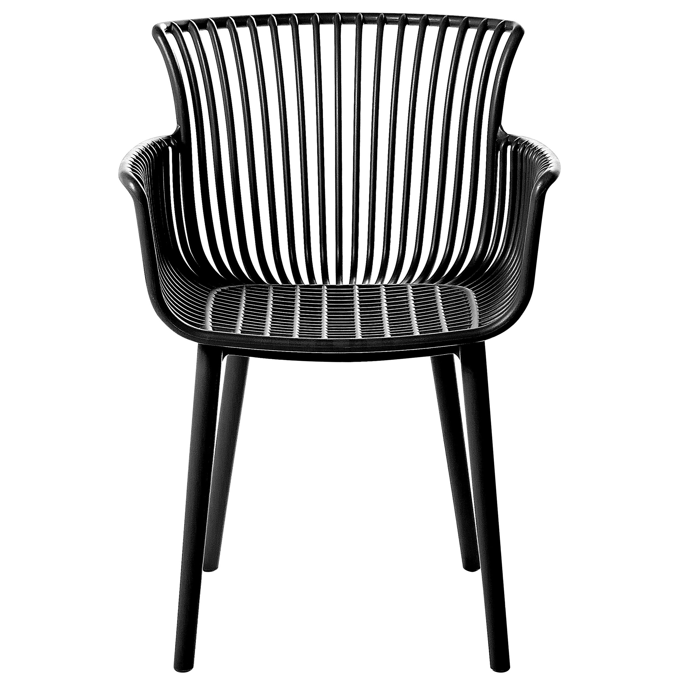 Set of 4 garden chairs PESARO Black [5]