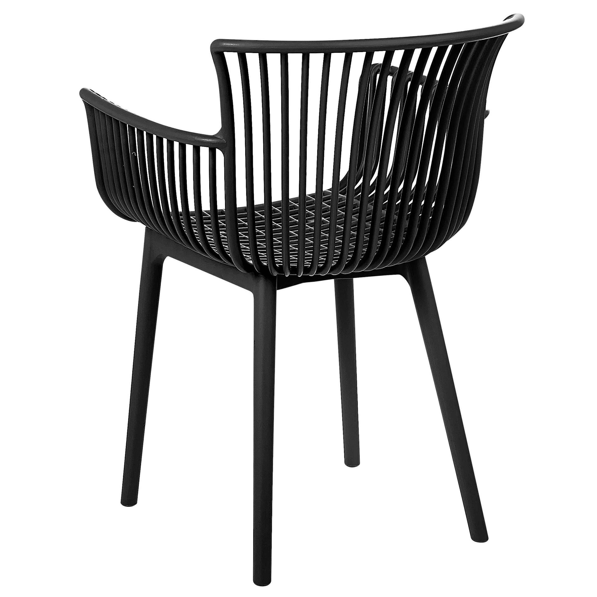 Set of 4 garden chairs PESARO Black [6]