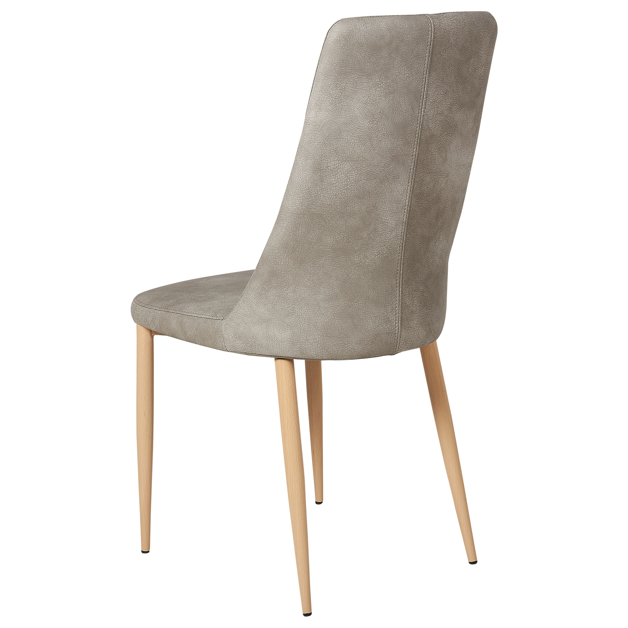 Set of 2 dining chairs CLAYTON Light grey eco-leather [6]
