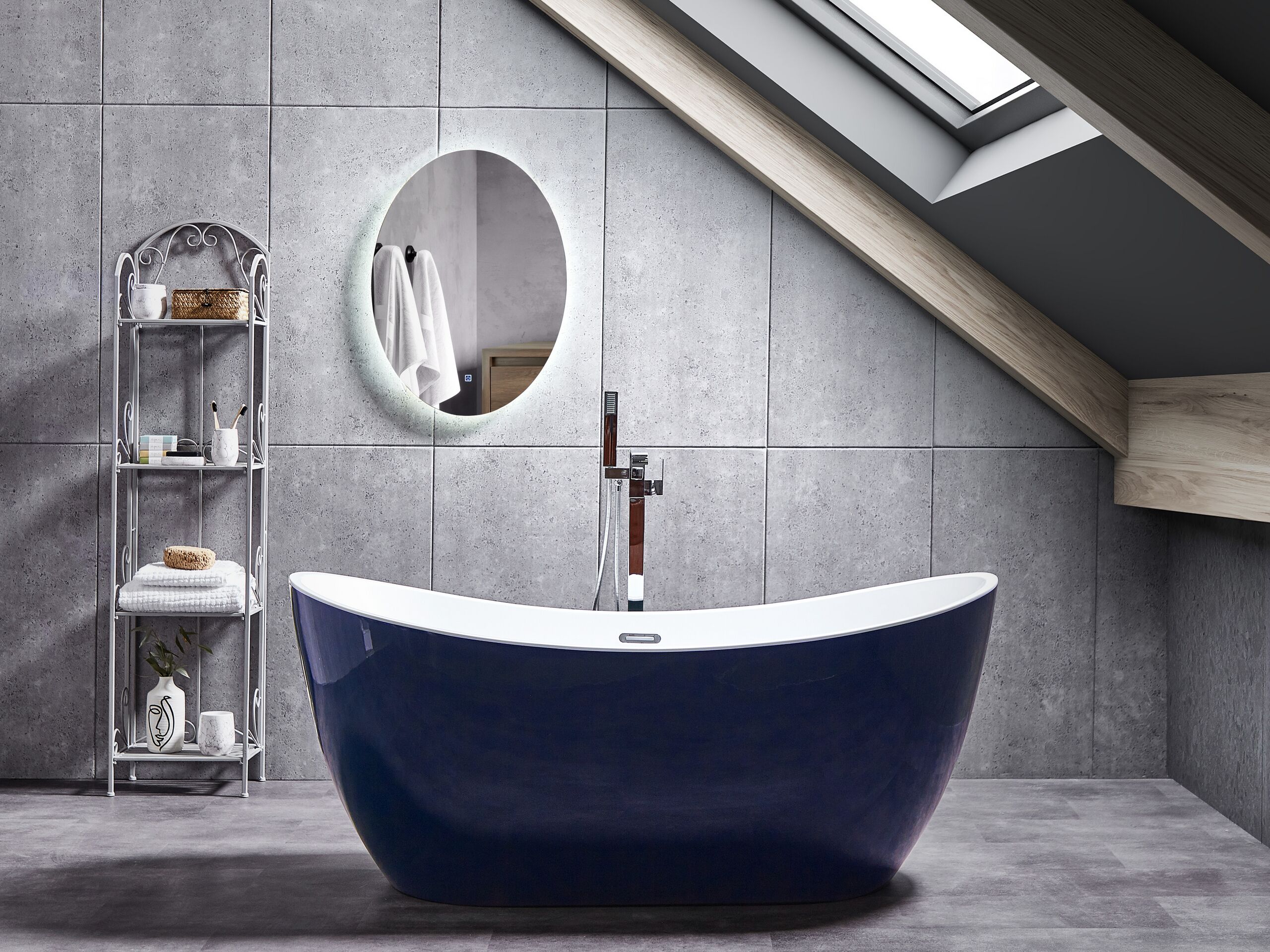 Cazi de baie - Freestanding bathtub ANTIGUA 170 x 77 cm Navy Blue