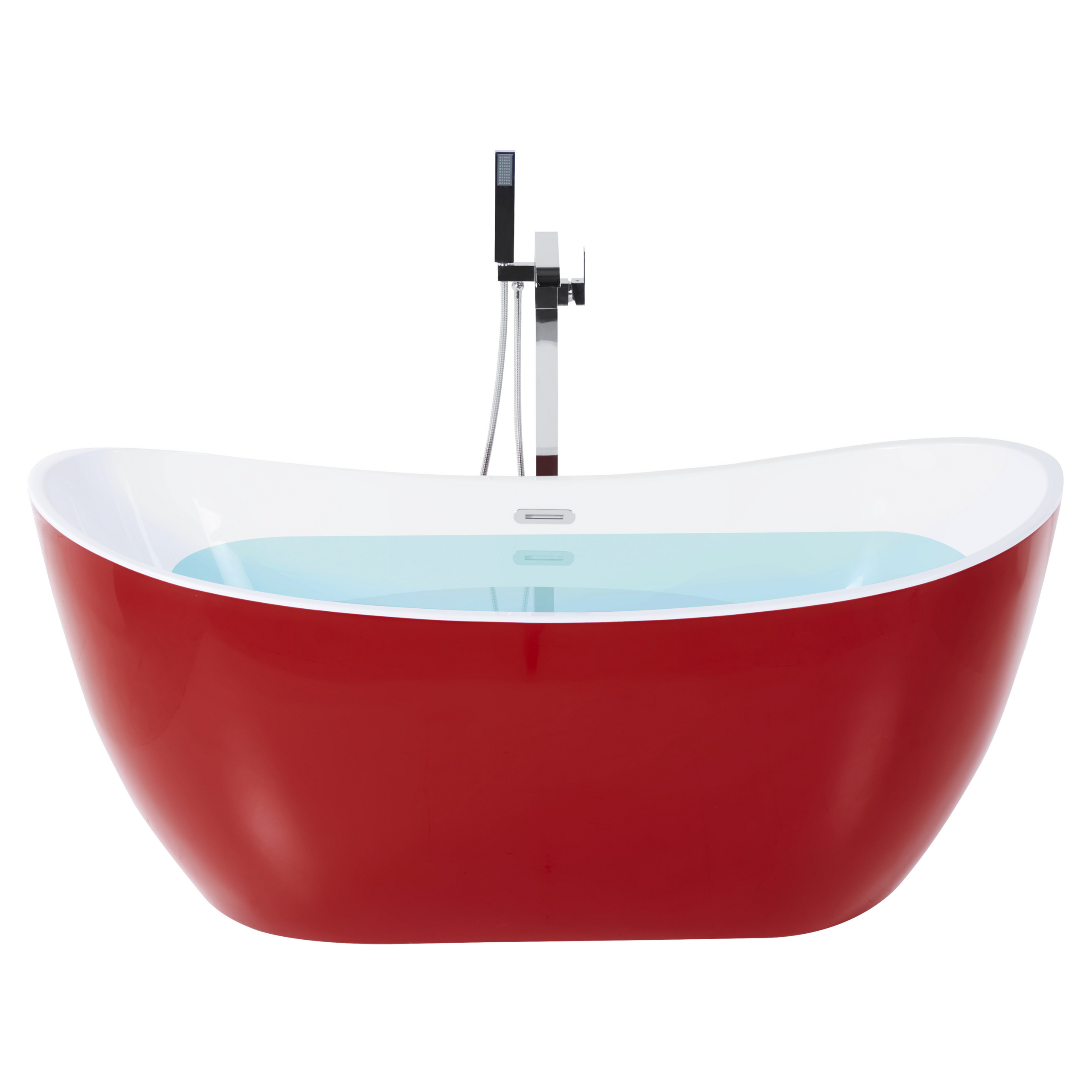 Cadă freestanding ANTIGUA 160 x 76 cm Roșu [2]