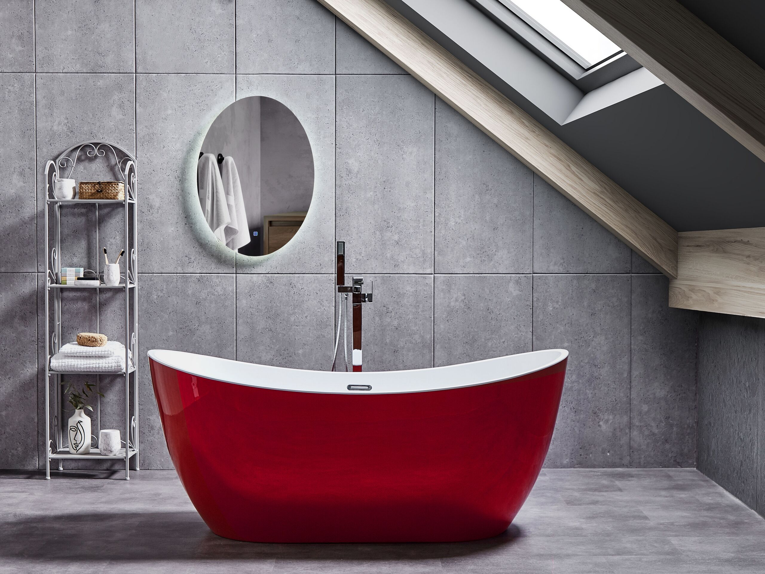 Cazi de baie - Freestanding bathtub ANTIGUA 170 x 77 cm Red