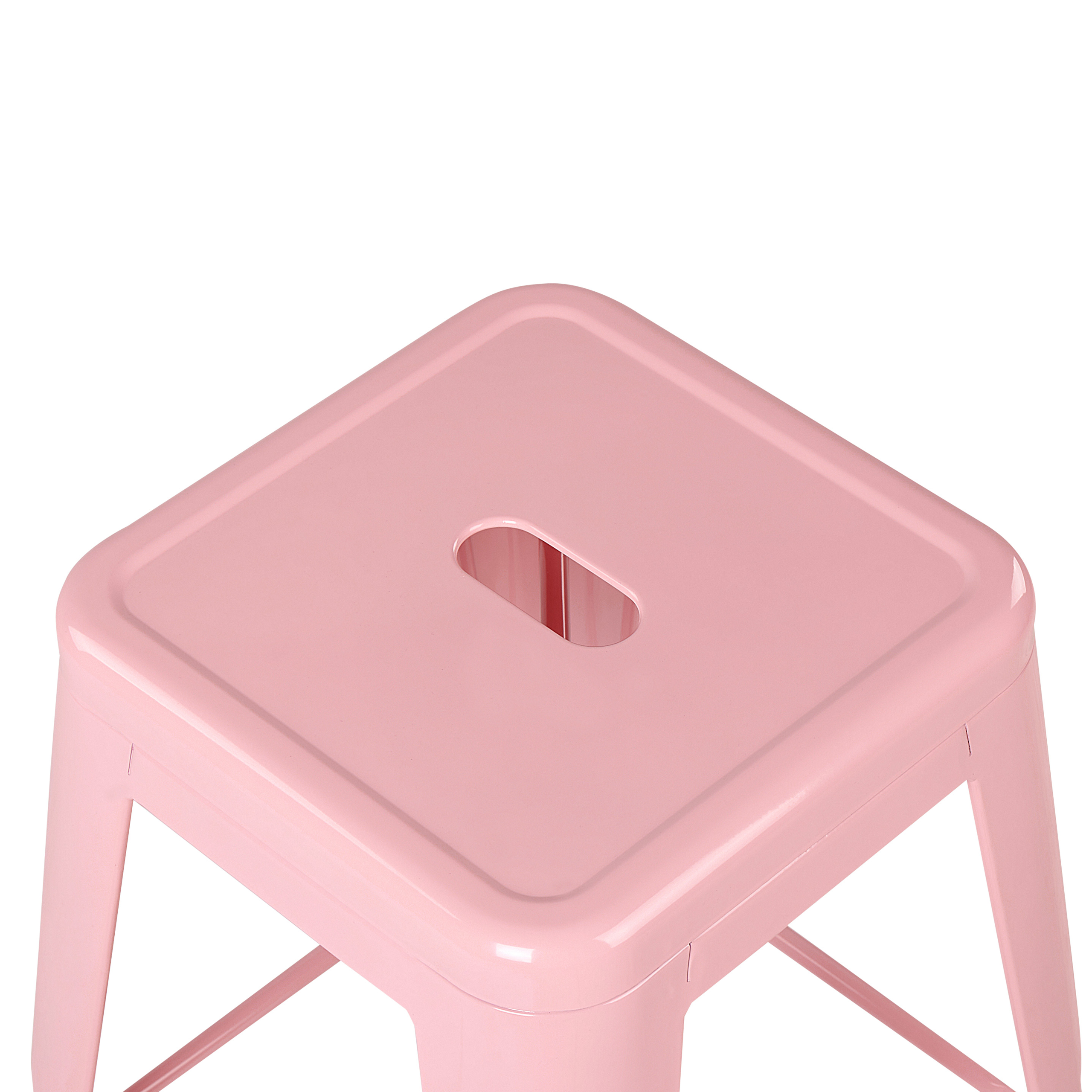 Set of 2 bar stools CABRILLO Metal Pink [6]