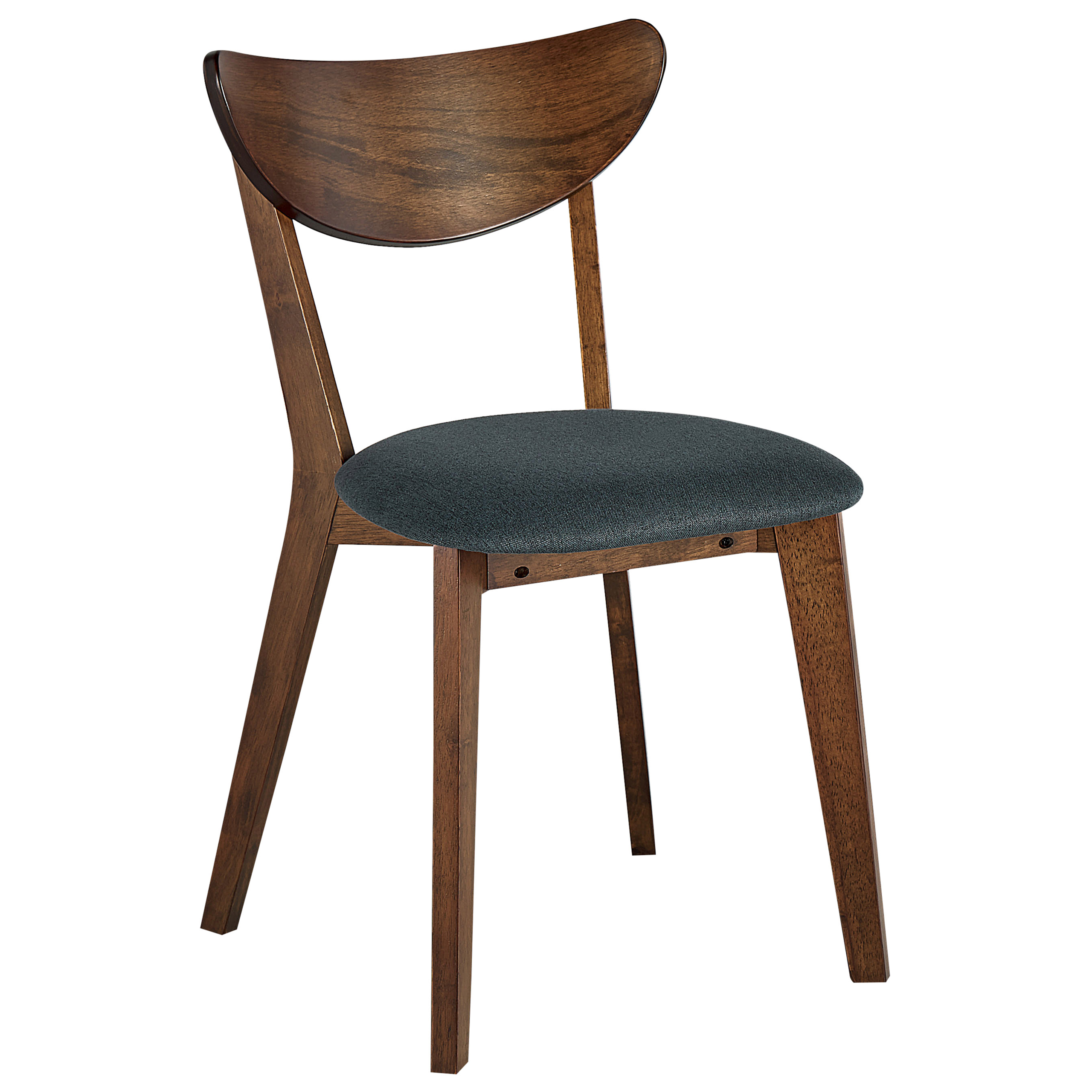 Set of 2 dining chairs ERIE Dark Brown Wood/Grey [4]