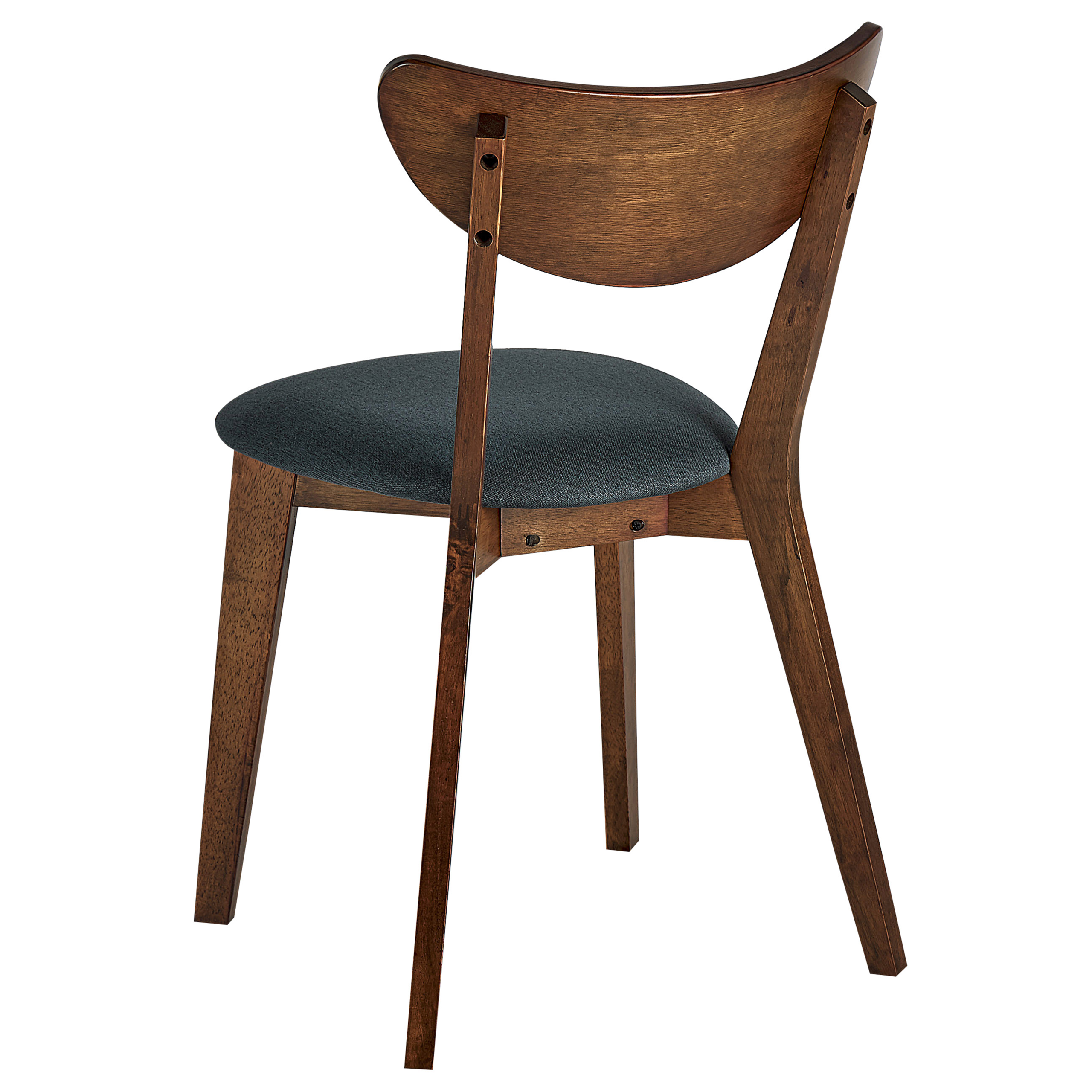 Set of 2 dining chairs ERIE Dark Brown Wood/Grey [6]