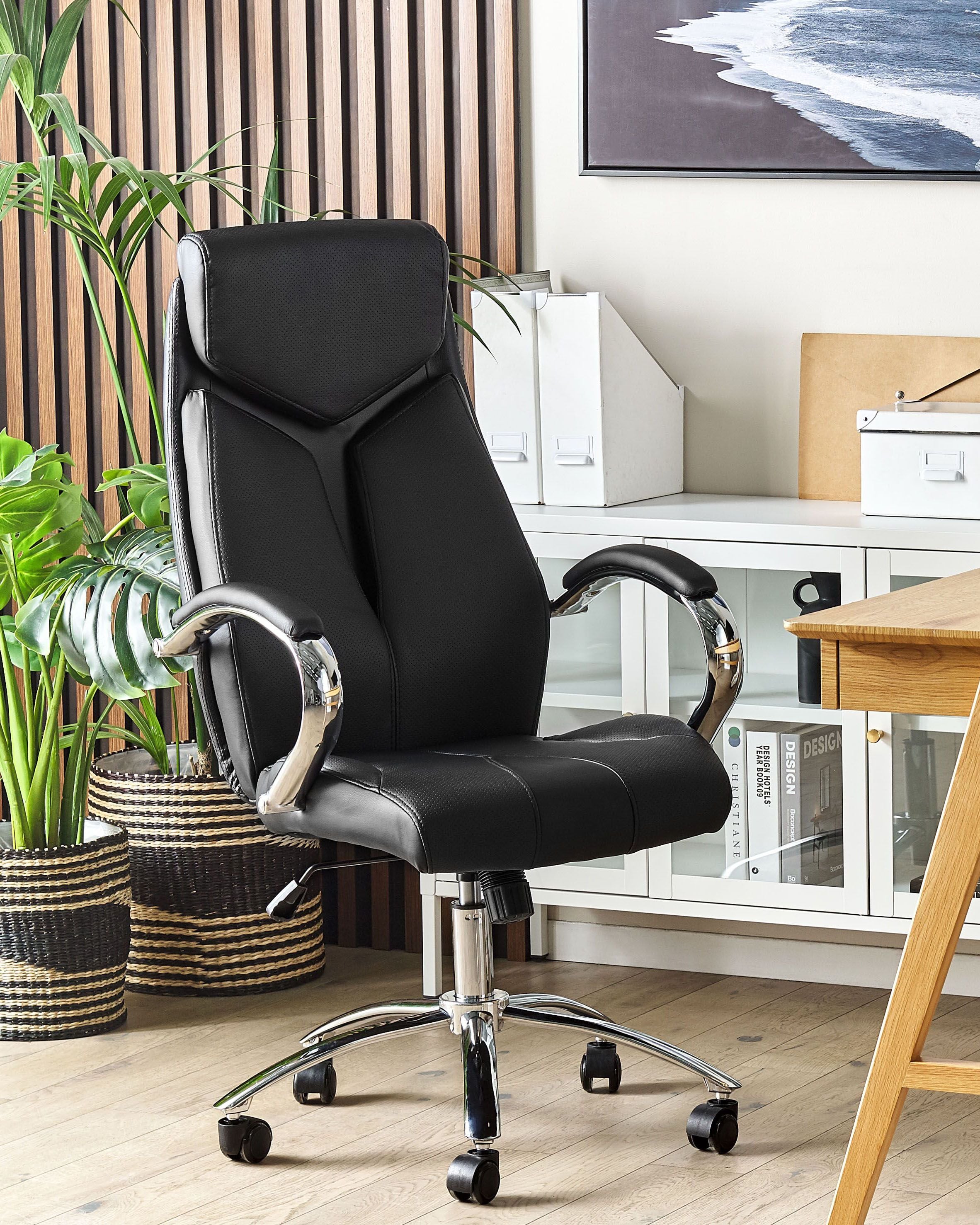 Scaun de birou - Ergonomic chair FORMULA Eco-leather Black