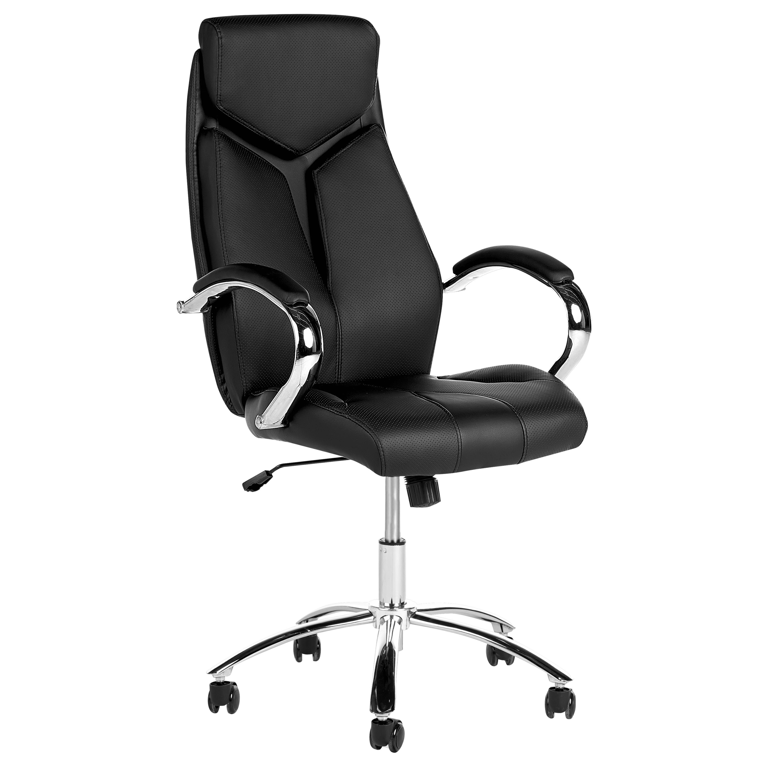 Scaun ergonomic FORMULA Piele ecologică Negru [6]