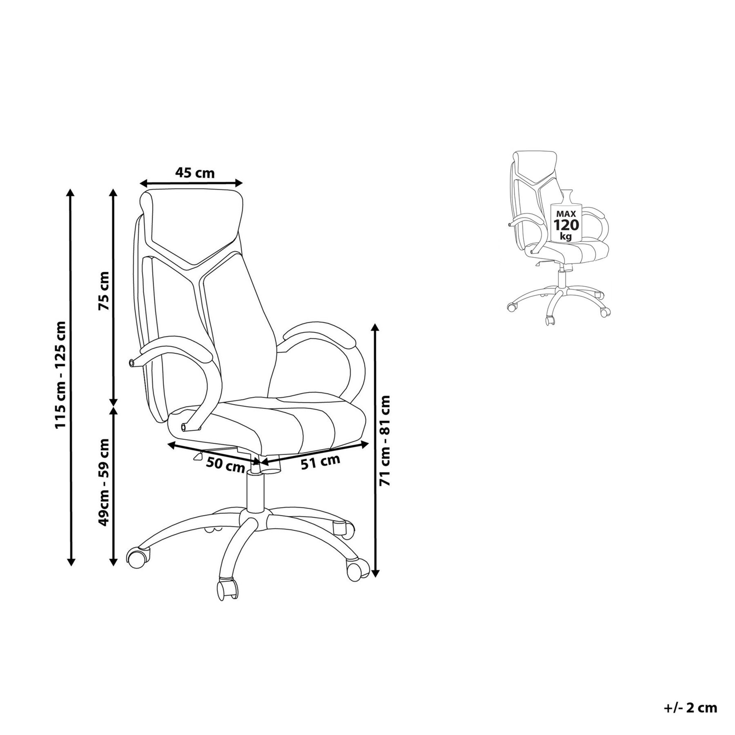 Scaun ergonomic FORMULA Piele ecologică Negru [3]