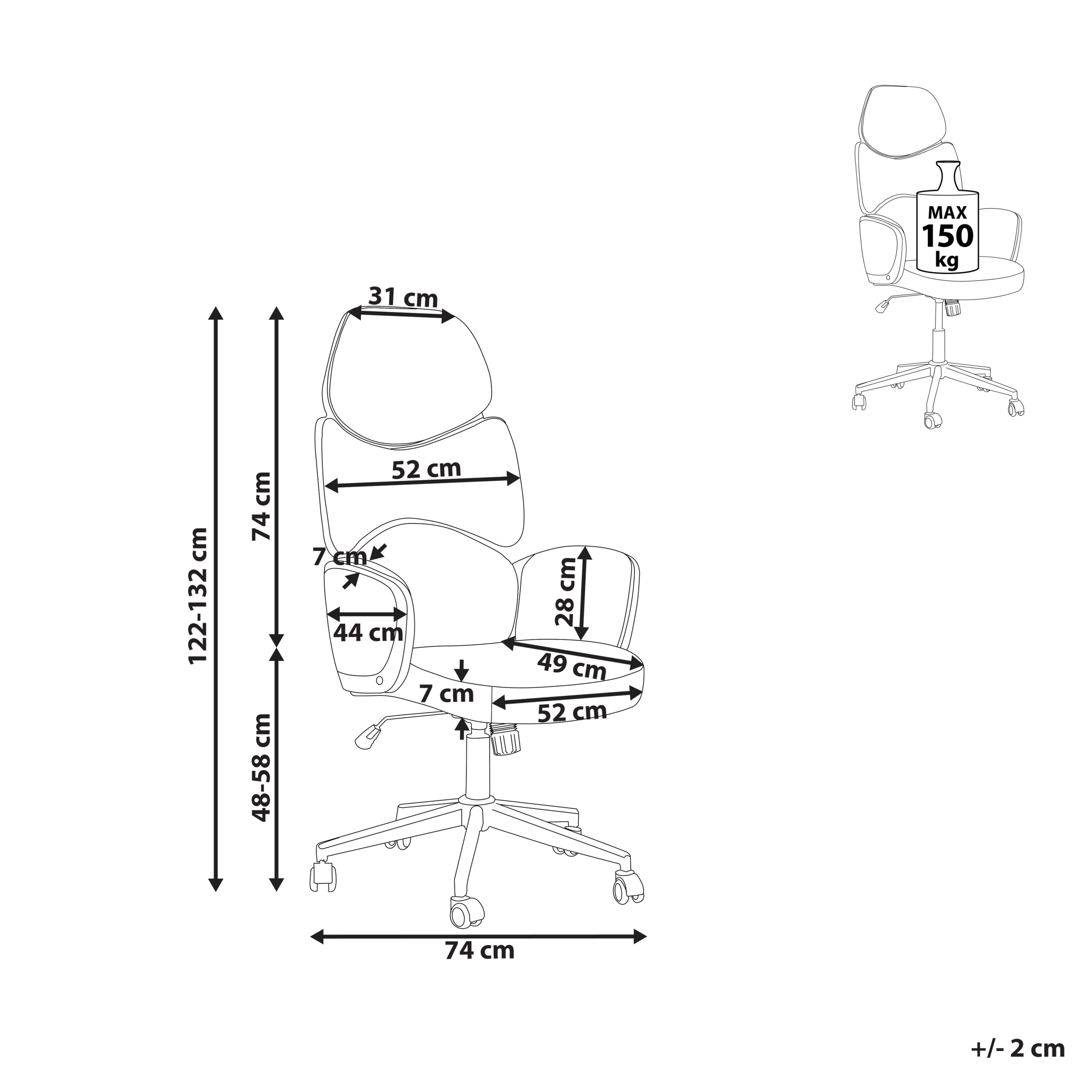 Ergonomic chair SPLENDID Light Grey [3]