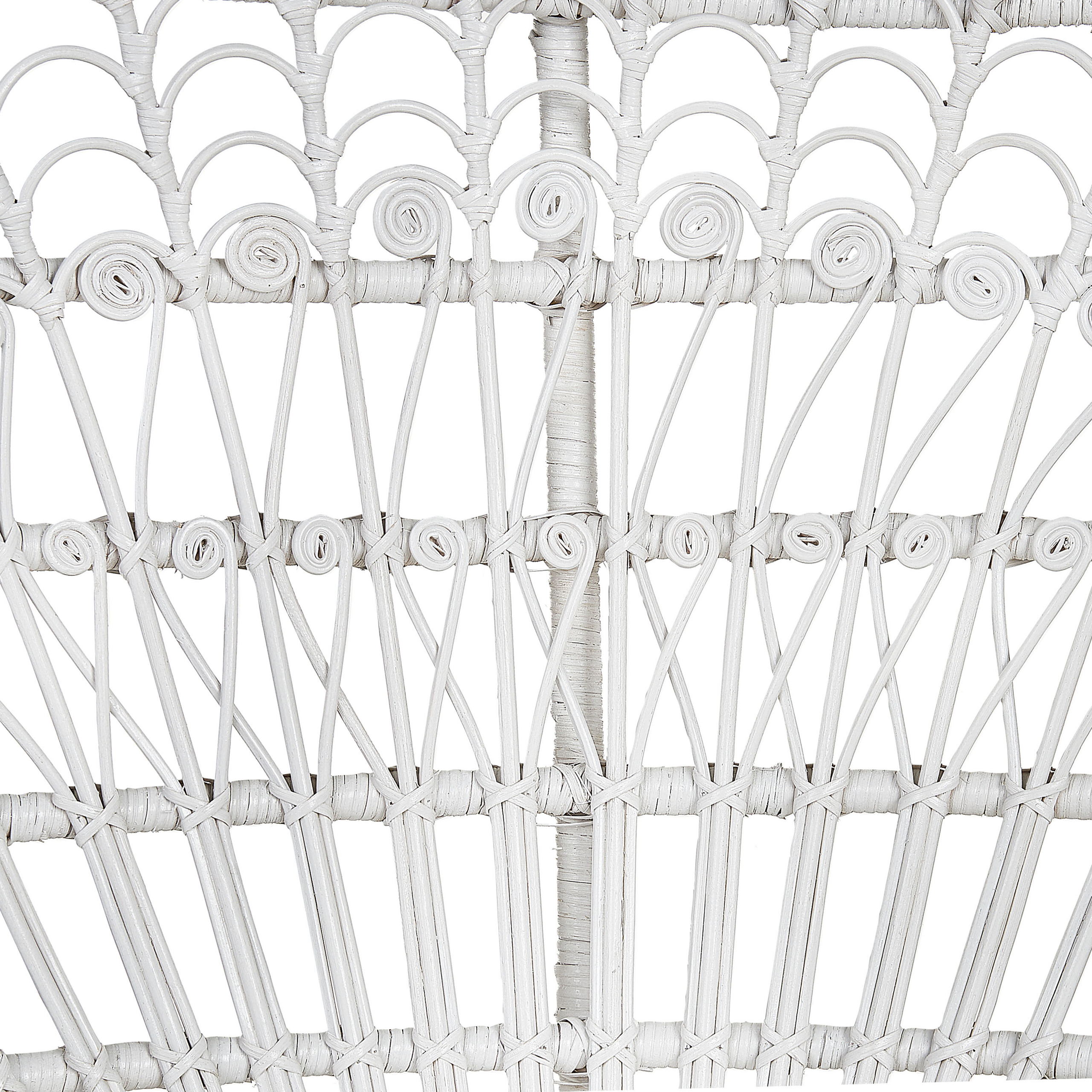 Scaun tip păun EMMANUELLE Ratan Alb [8]