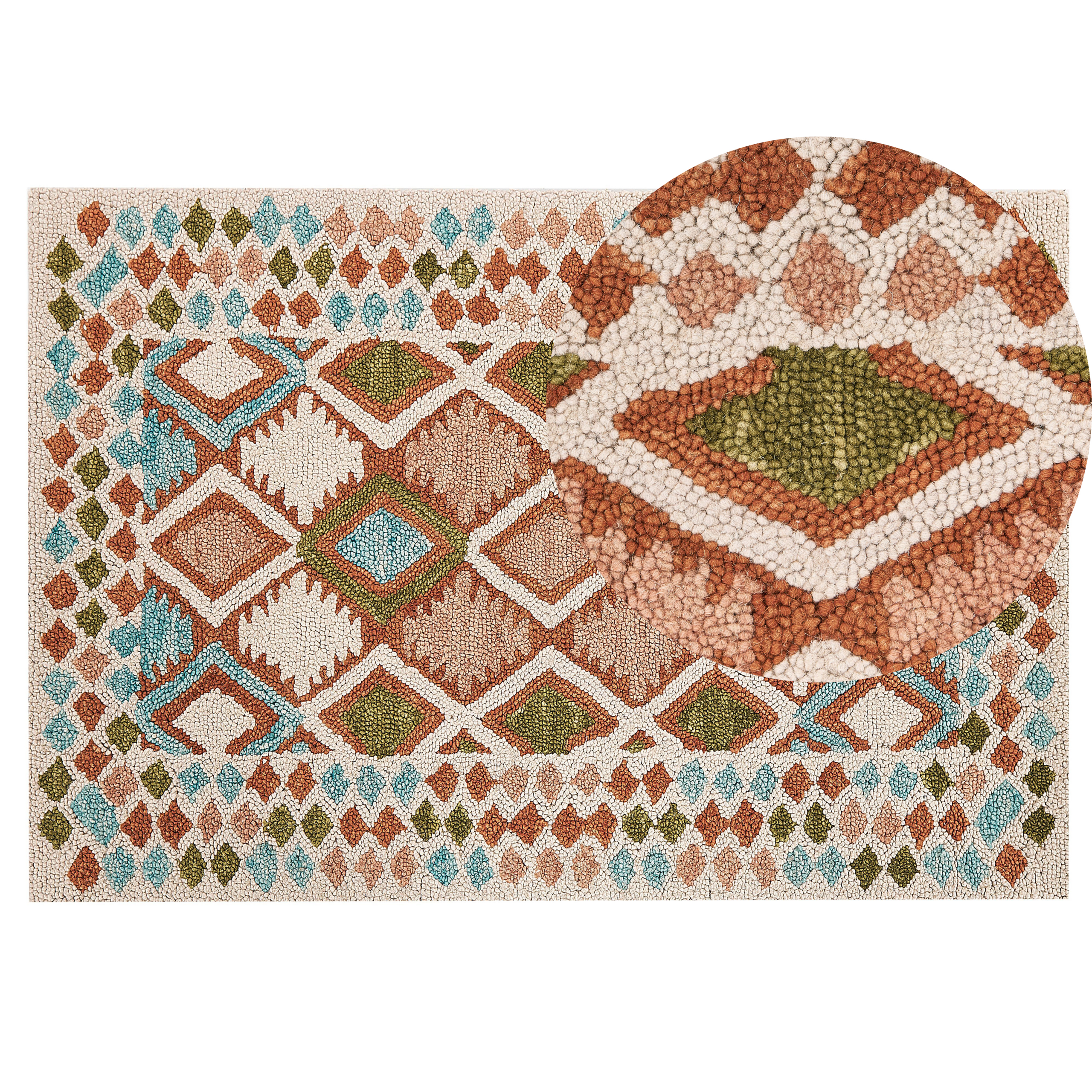 ERMENEK Carpet Multicolor 140 x 200 cm Wool [2]