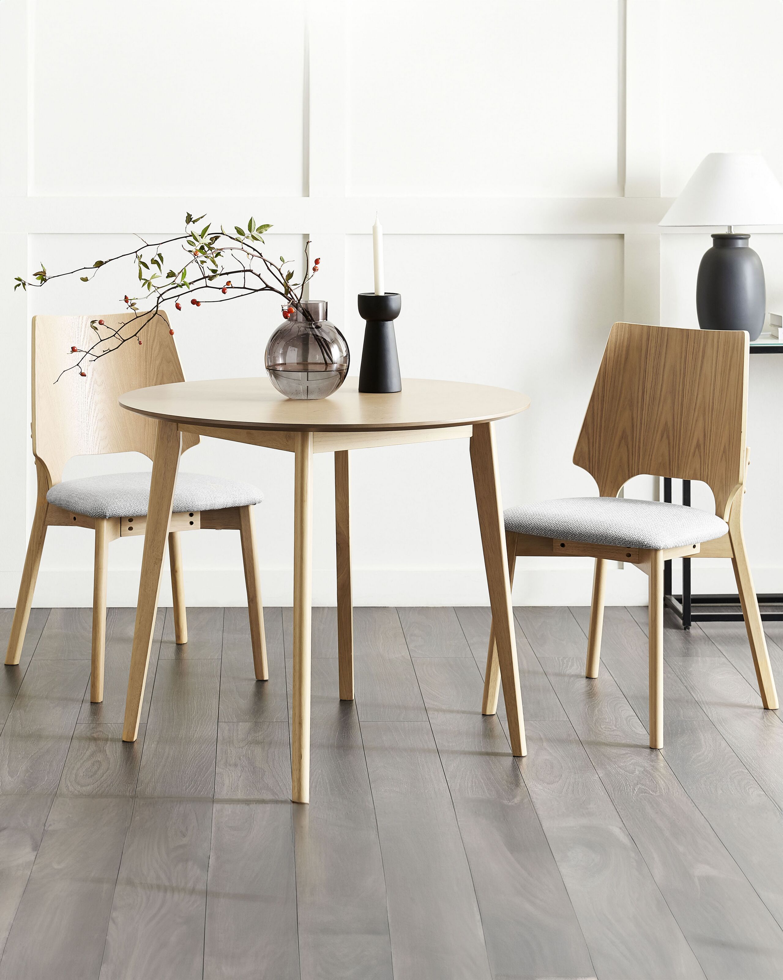 Scaun dining - Set de 2 scaune dining ABEE Maro deschis