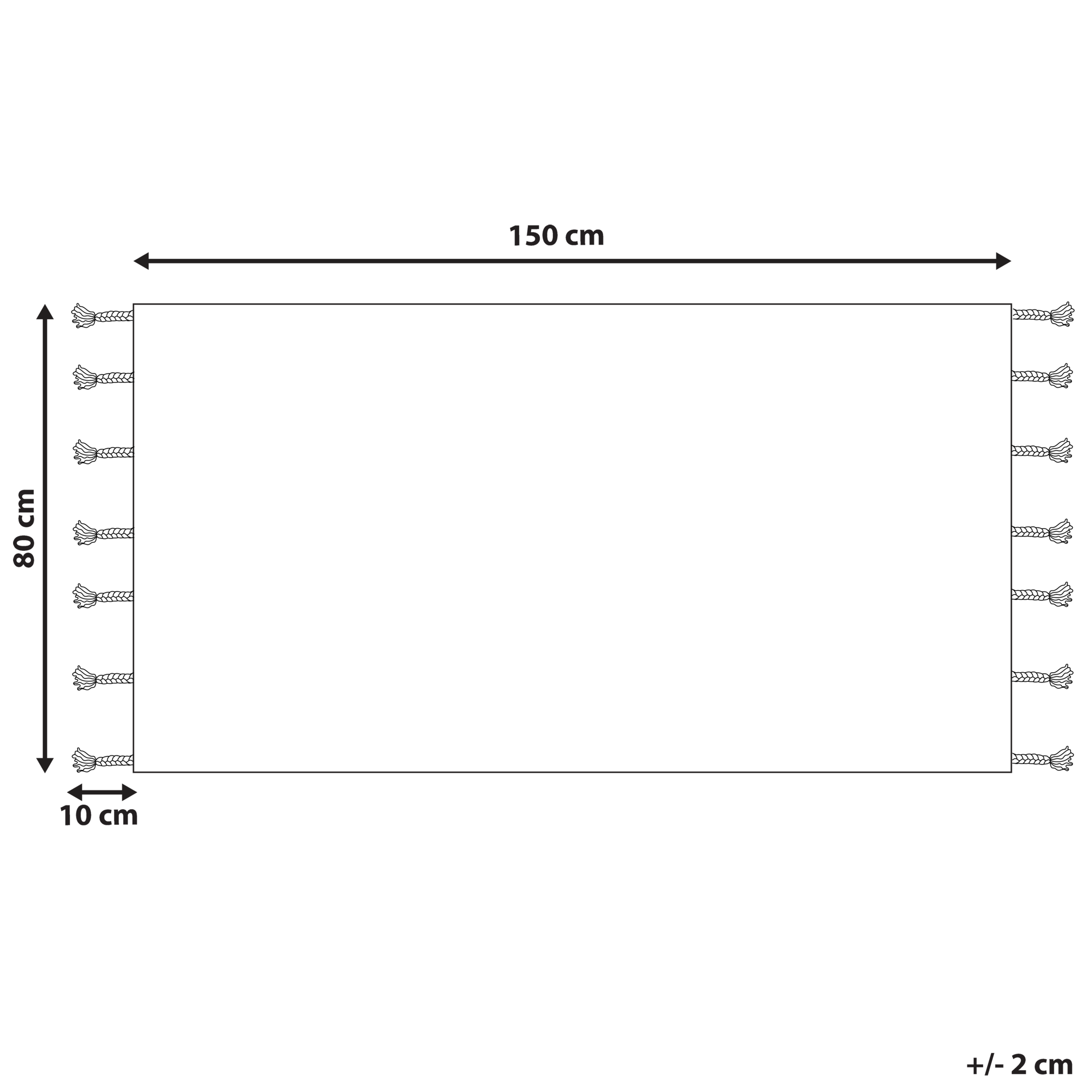 Covor BITLIS Bej deschis 80 x 150 cm Bumbac [3]